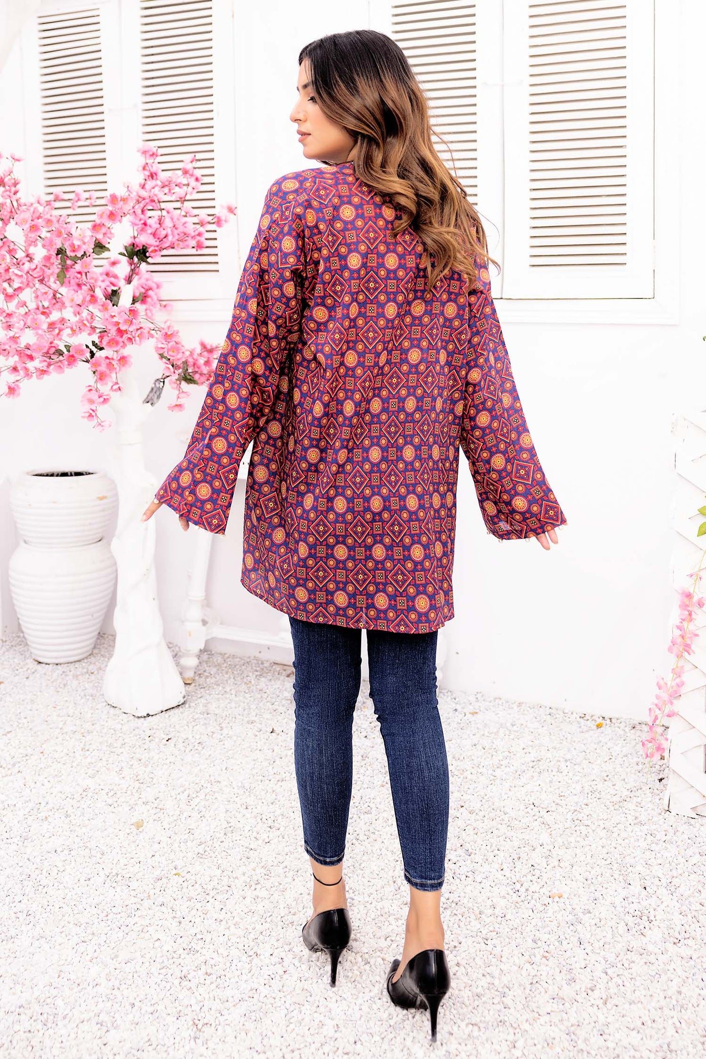 Fame Brick - Digital Printed Stitched Lawn Kurti