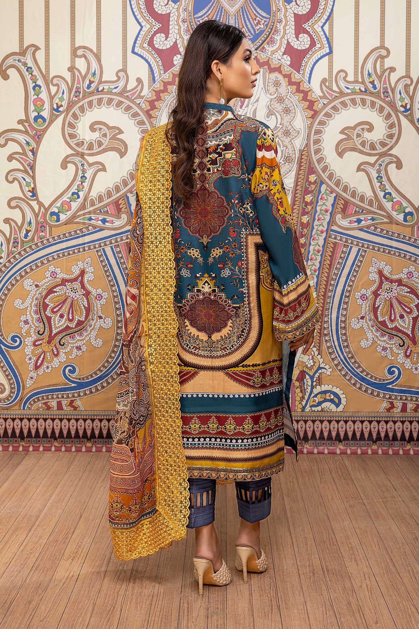 Almond - Printed & Embroidered Lawn Pret 3PC