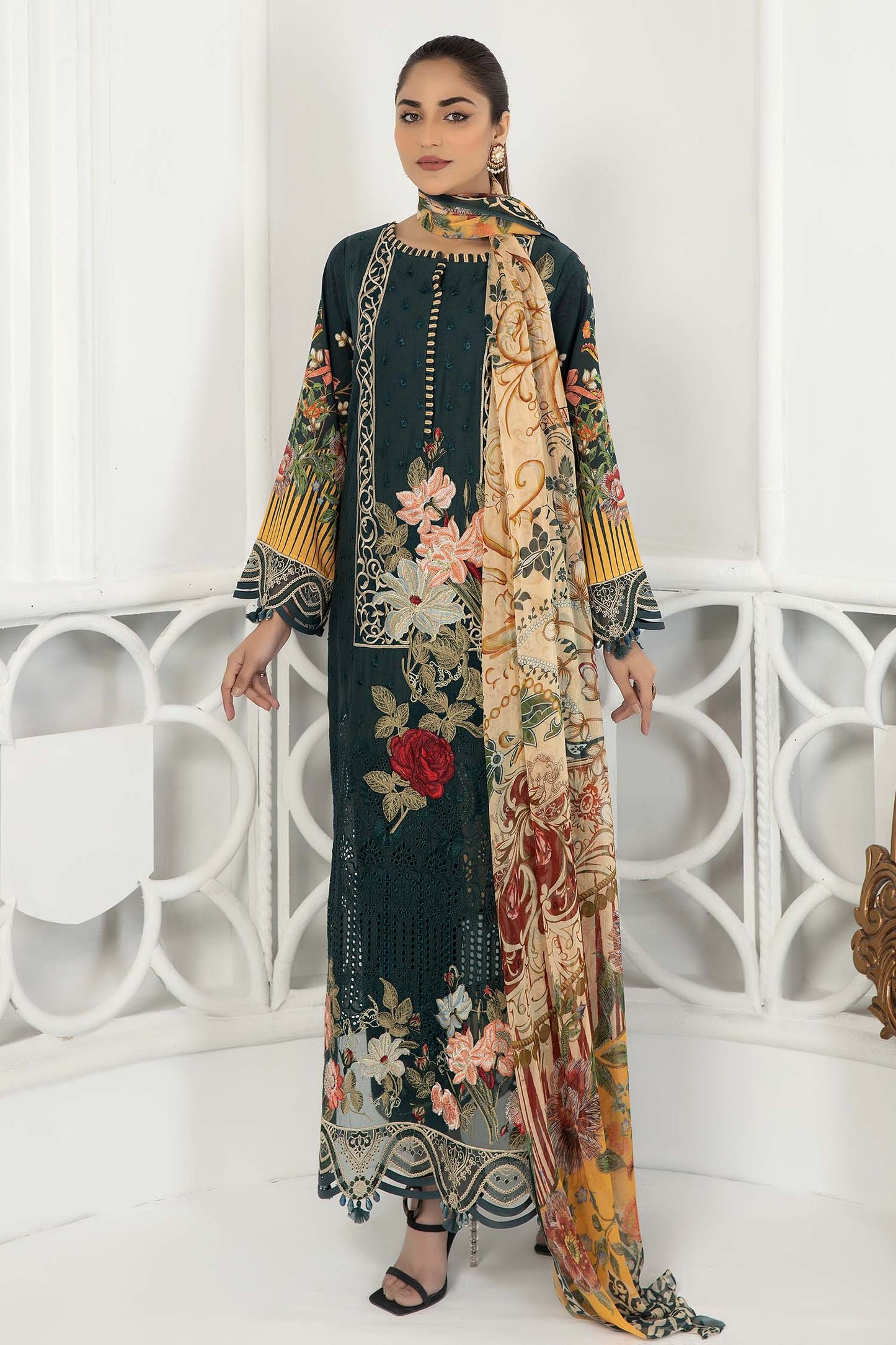 Gable Green - Chikankari Lawn 3PC