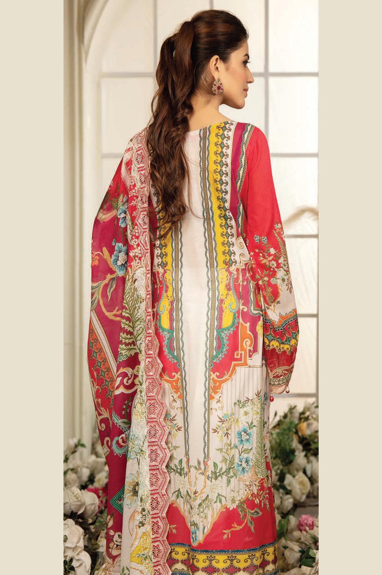 Primrose - Digital Printed & Embroidered Swiss Voil 3PC