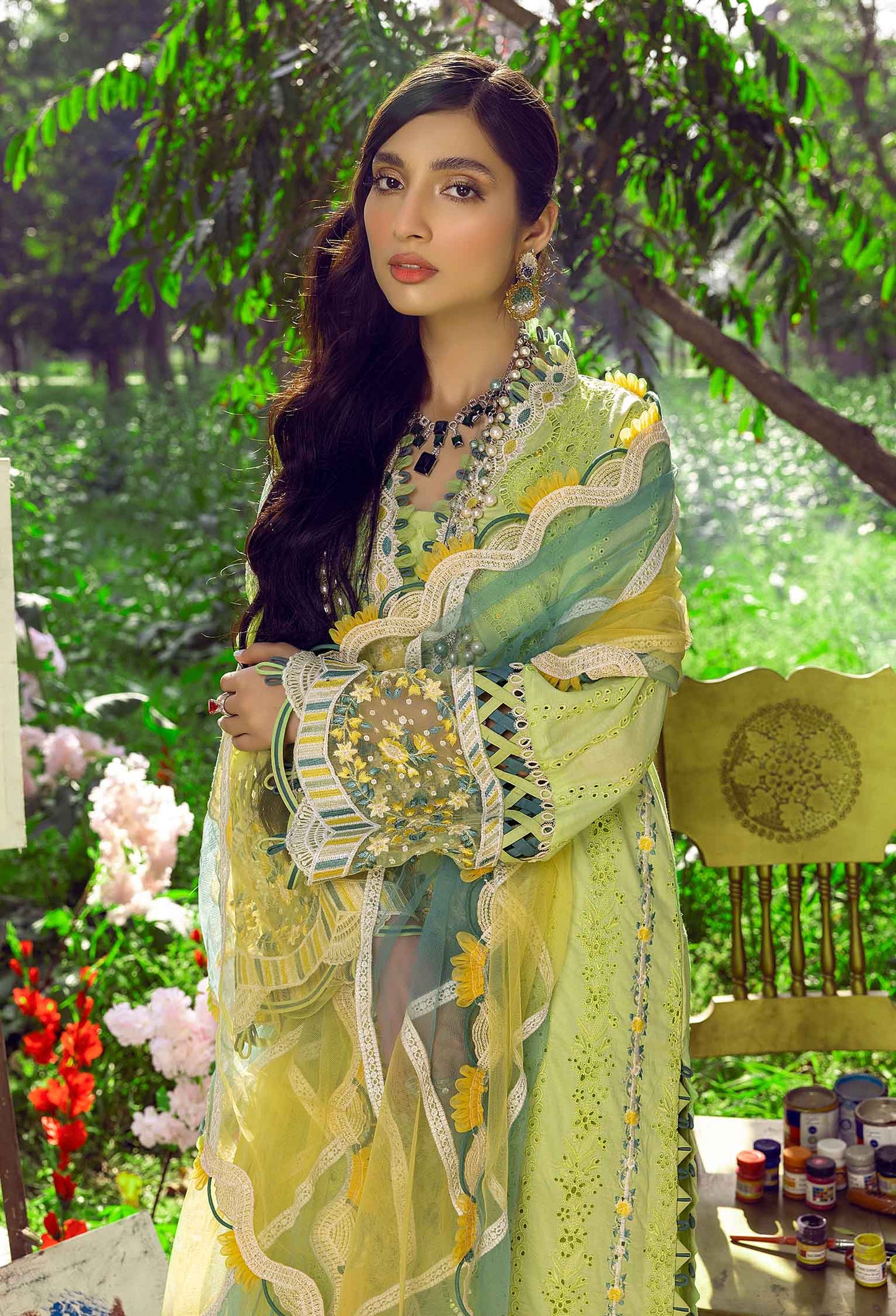 Celestial - Schiffli Embroidered Lawn