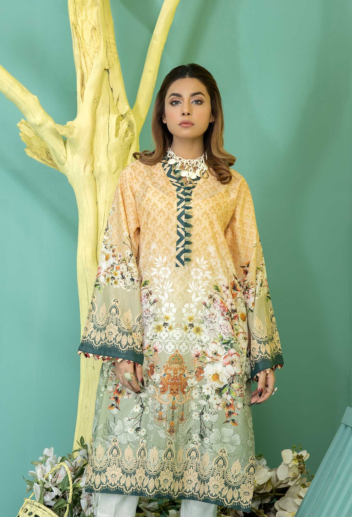 Maize - Stitched Lawn Shirt