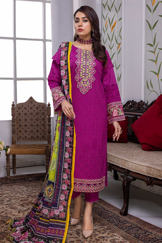 Flirt - Chikankari Embroidered Lawn Stitched 3PC