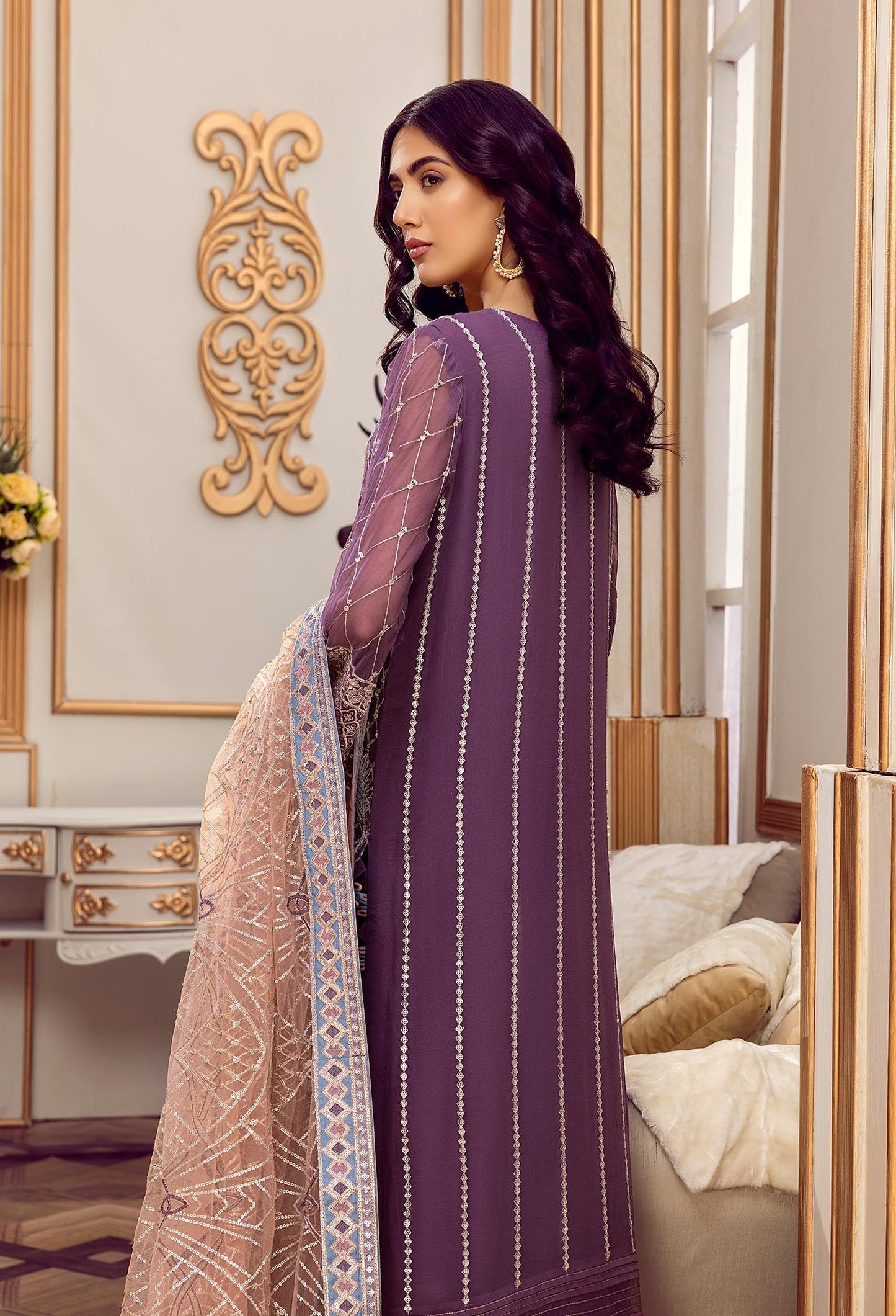 Lilac Orchid Stitched