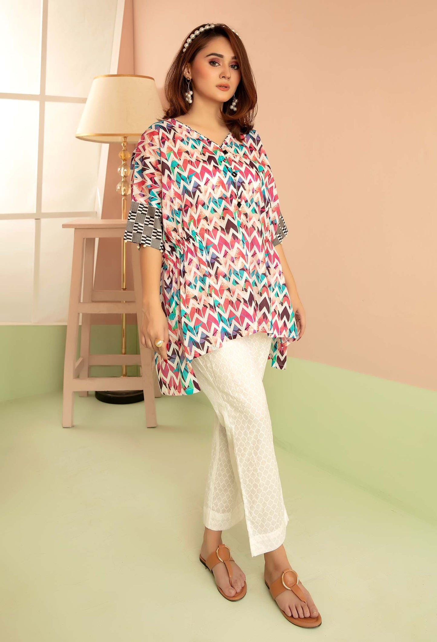 Firm Tide - Digital Printed Stitched Lawn Kurti