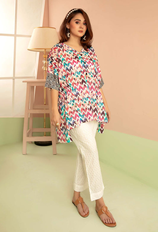 Firm Tide - Digital Printed Stitched Lawn Kurti