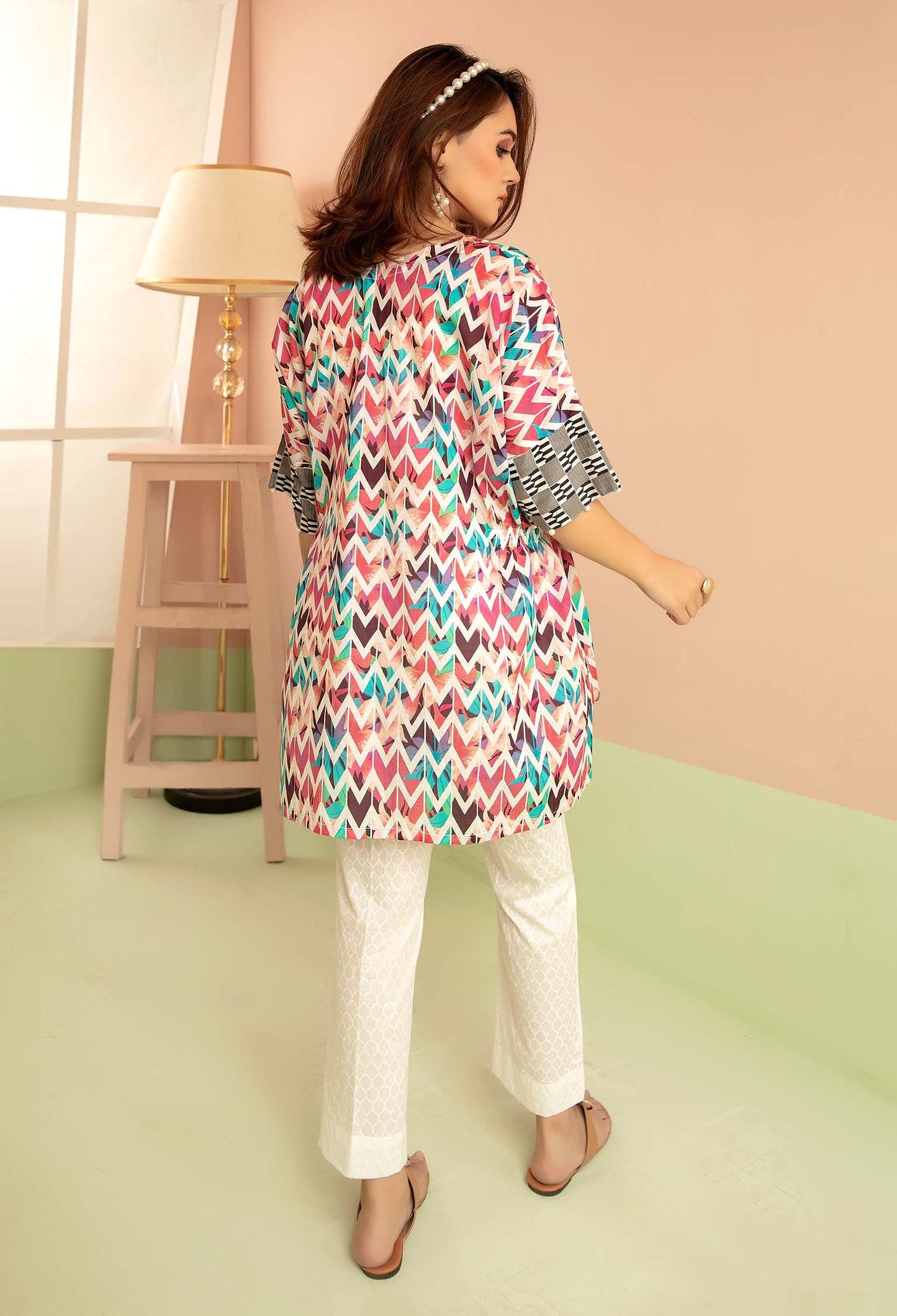 Firm Tide - Digital Printed Stitched Lawn Kurti