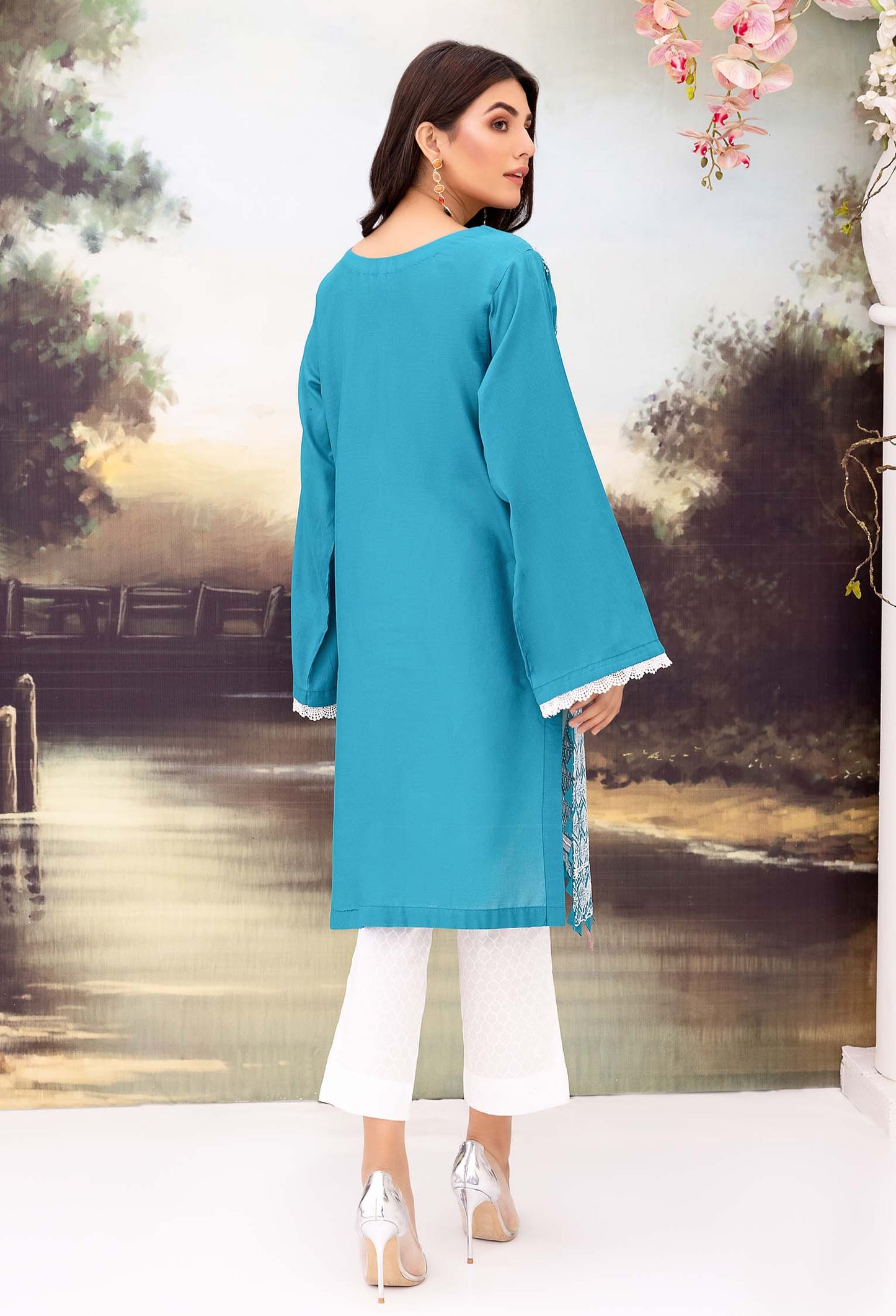 Enticing - Embroidered Schiflli Lawn Stitched