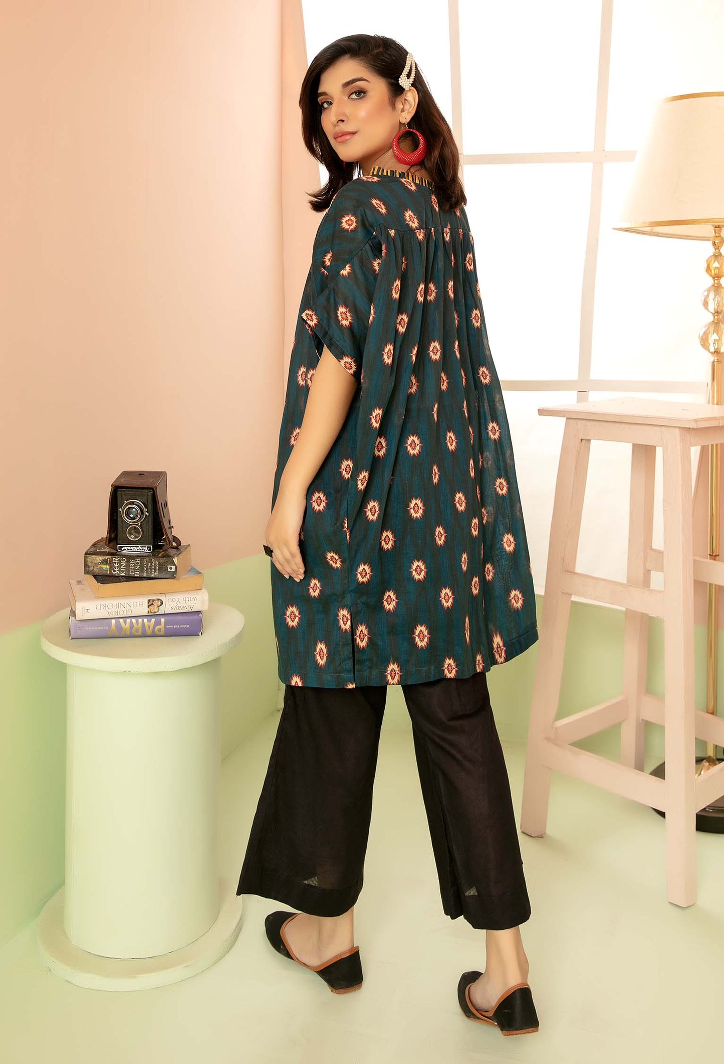 Green Gator - Digital Printed Stitched Lawn Kurti