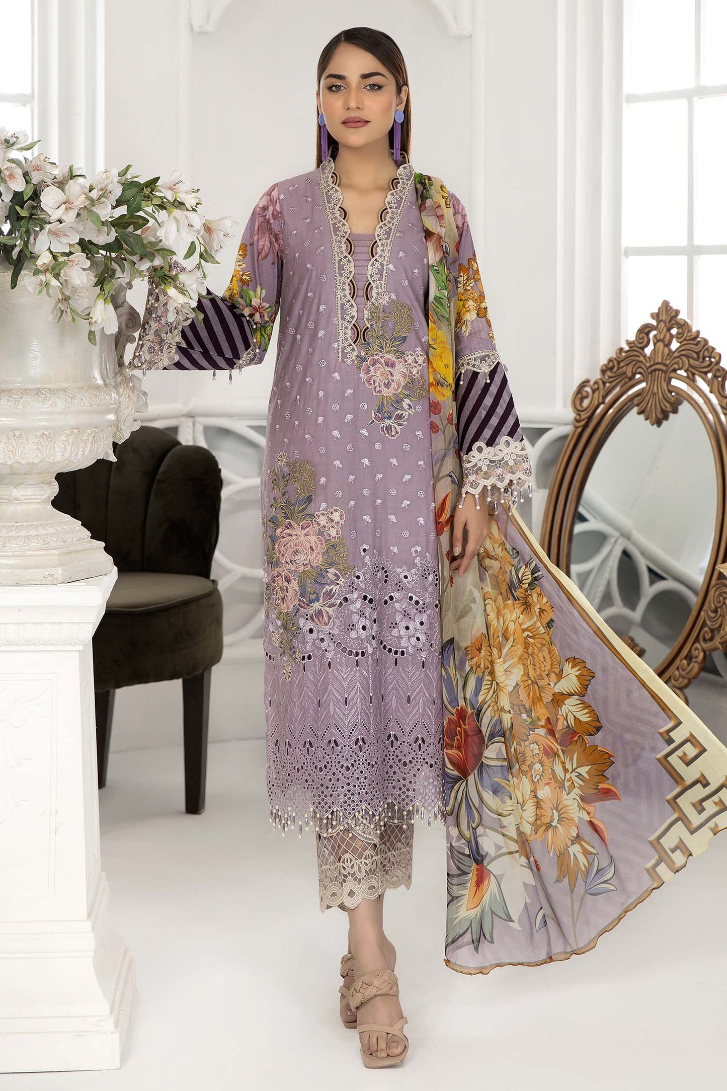 Mountain Mist - Chikankari Lawn 3PC
