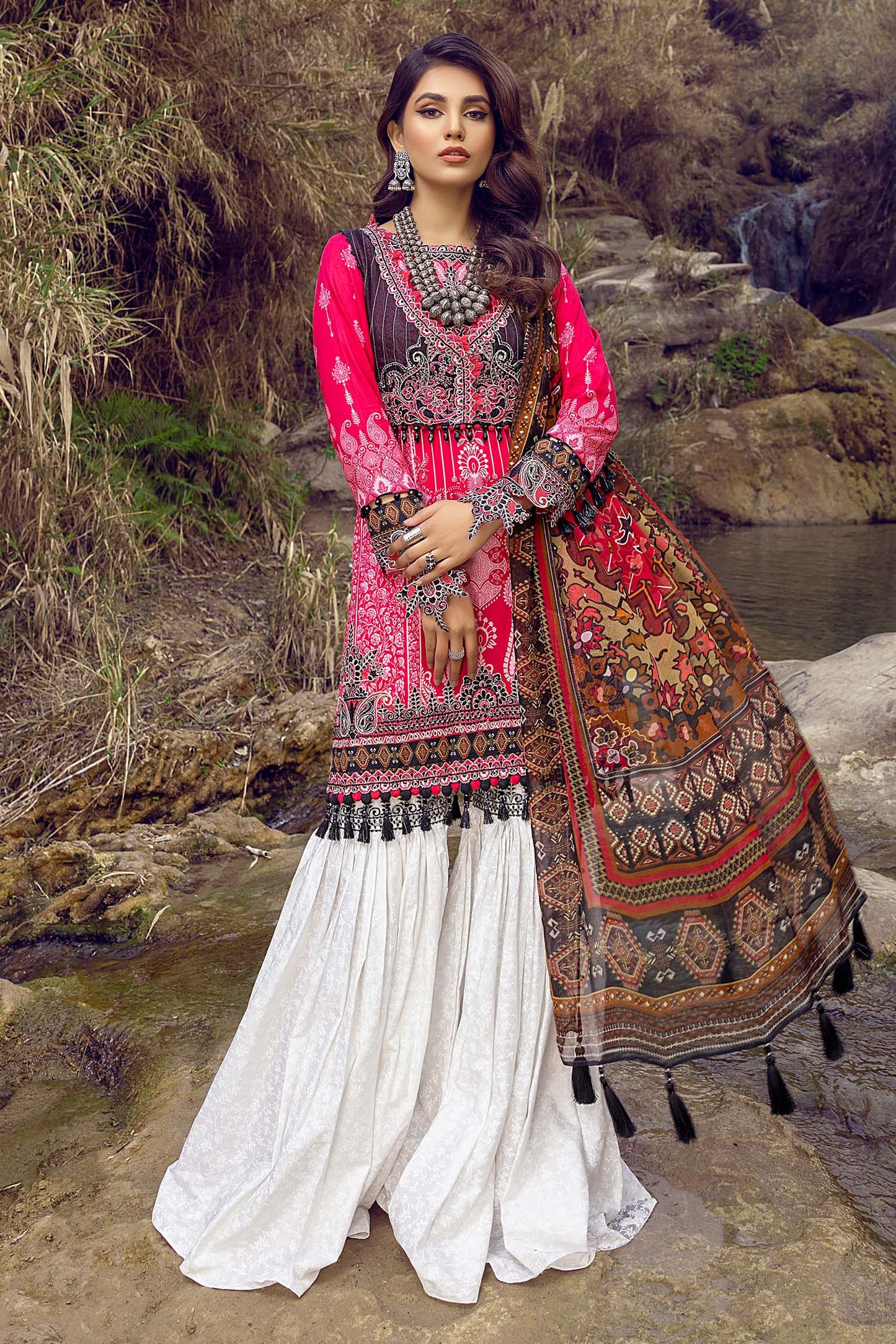 Flamingo Pink - Exclusive Unstitch Lawn