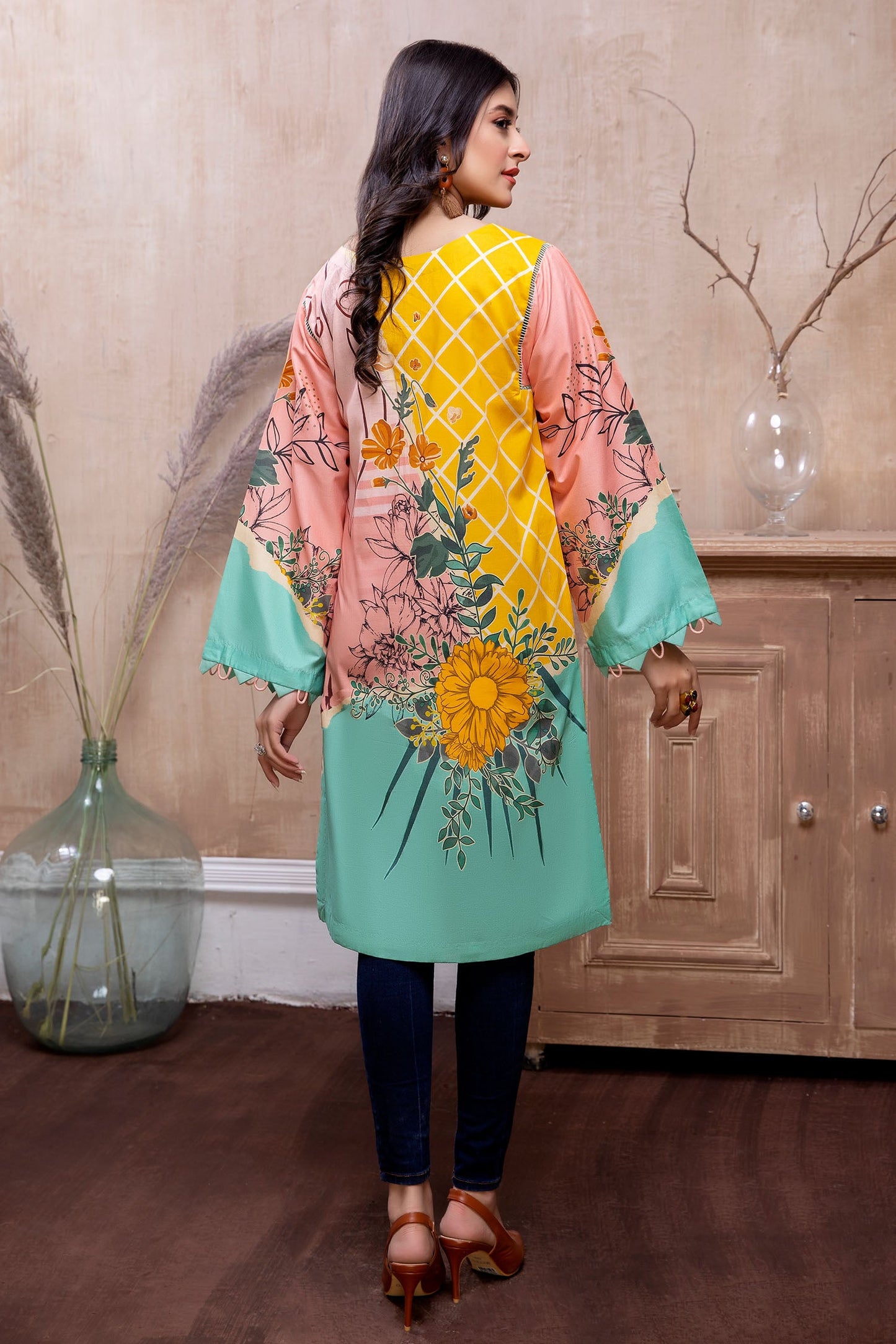 Early Glaze - Printed Cambric Stitched Kurti