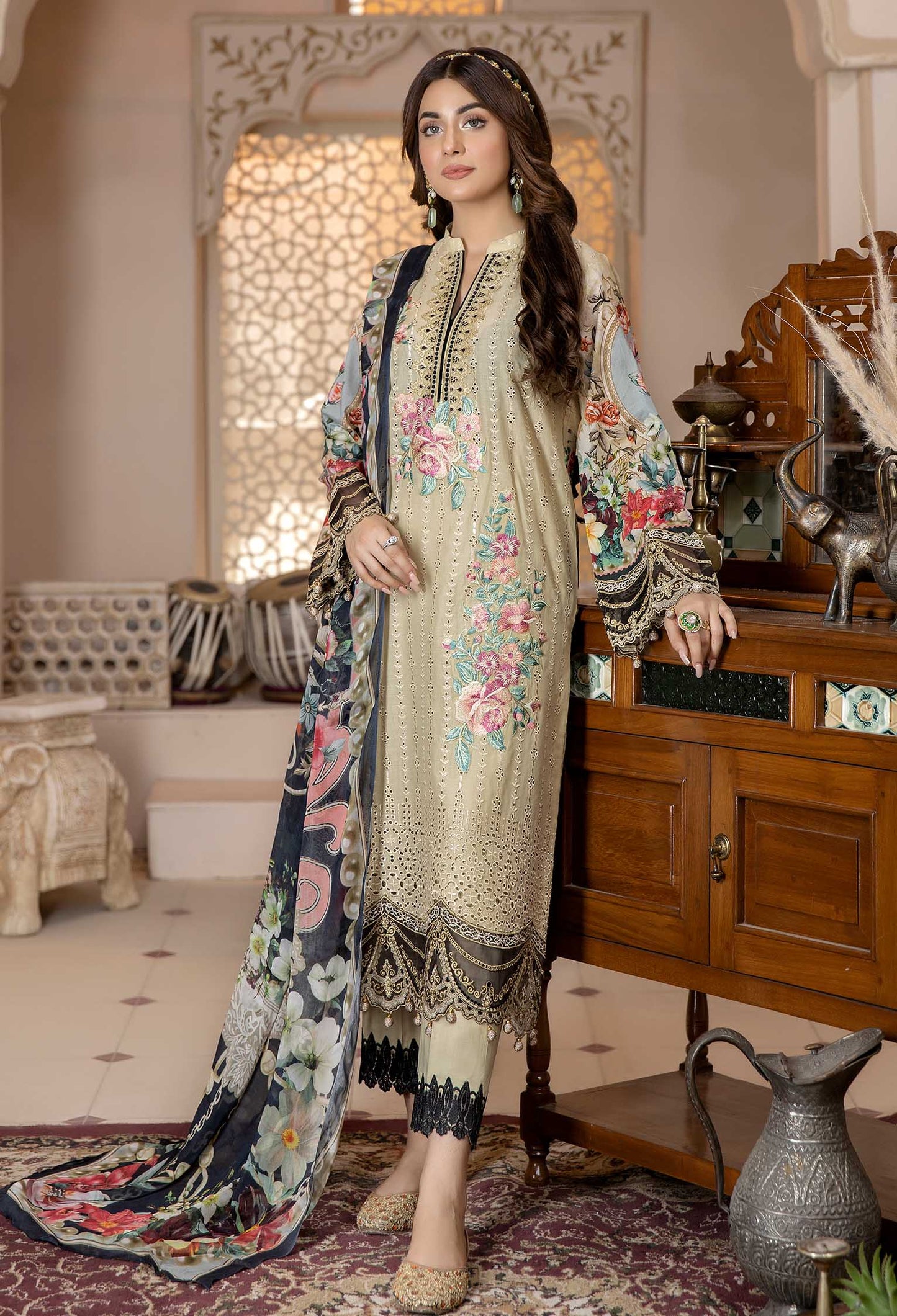 Brilliant Botanica - Chikankari Embroidered Lawn 3PC