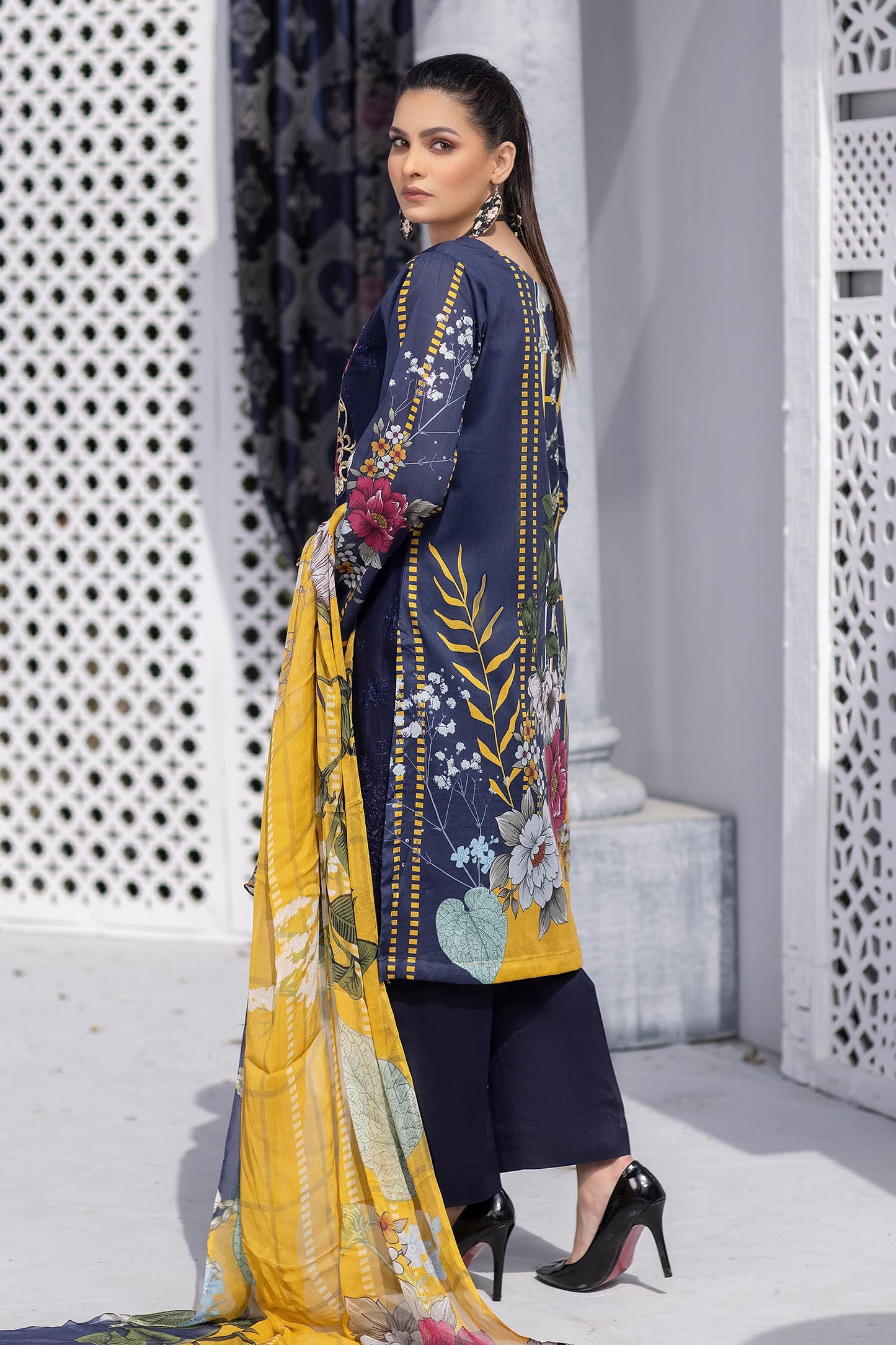 Violent Violet - Embroidered Chikankari & Printed Lawn