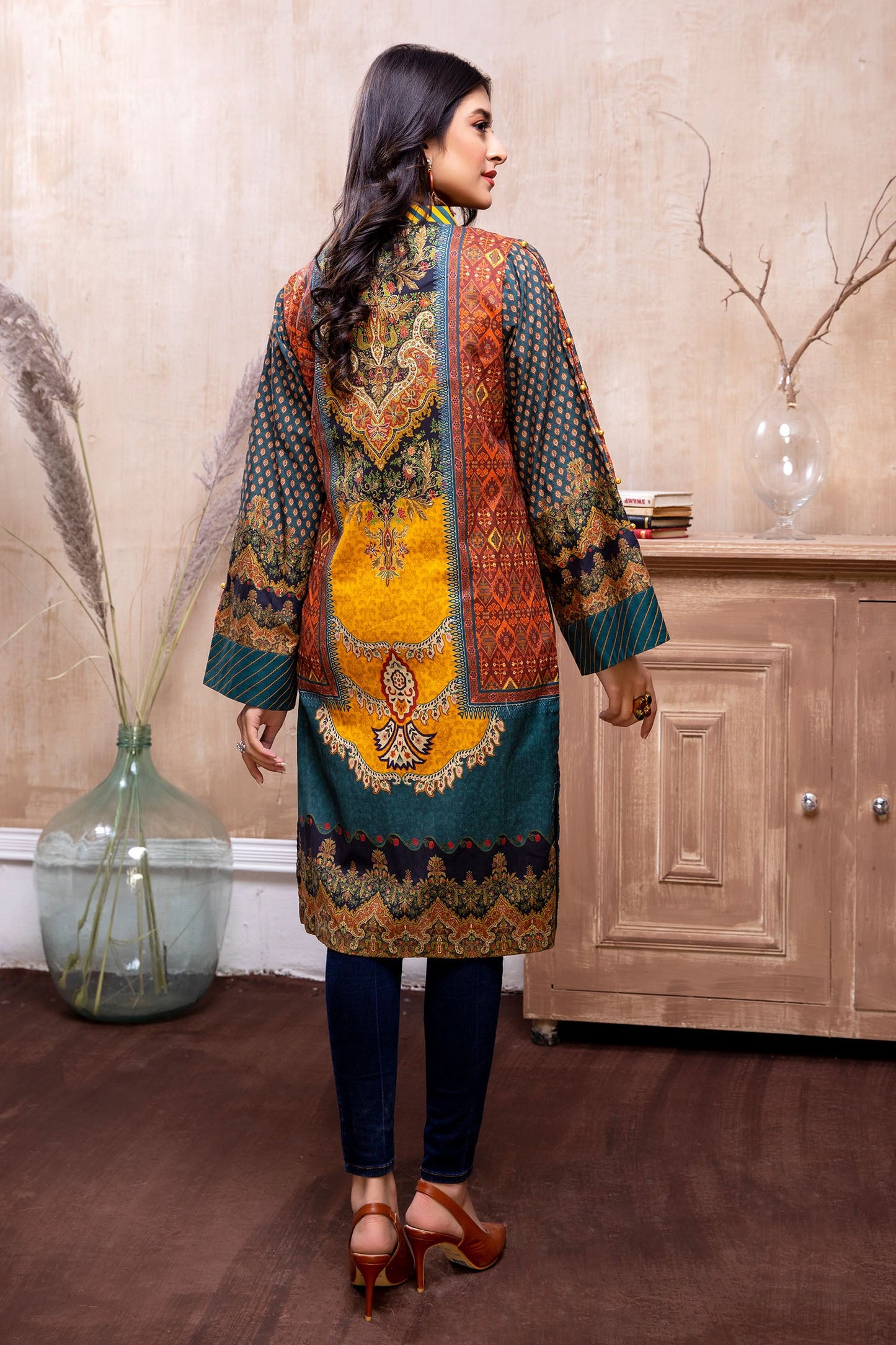 Flowering Kale - Printed Cambric Stitched Kurti