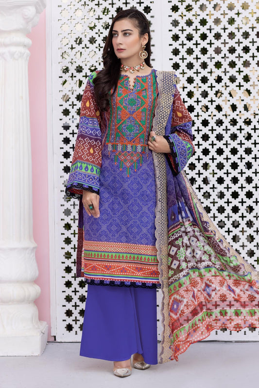 Butterfly Bush - Digital Printed & Embroidered Lawn