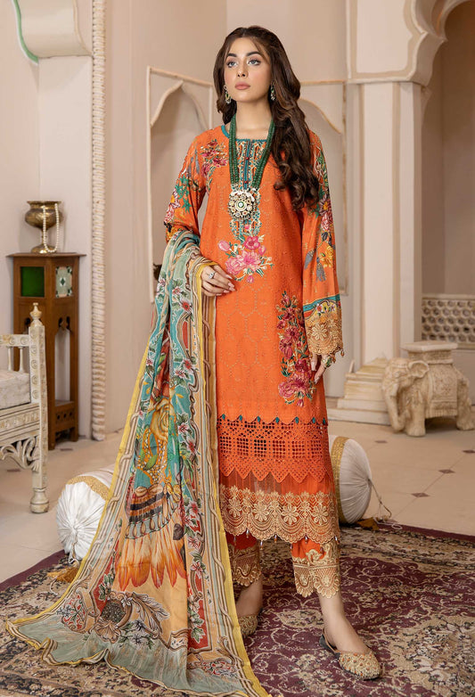 Passion Color - Chikankari Embroidered Lawn 3PC