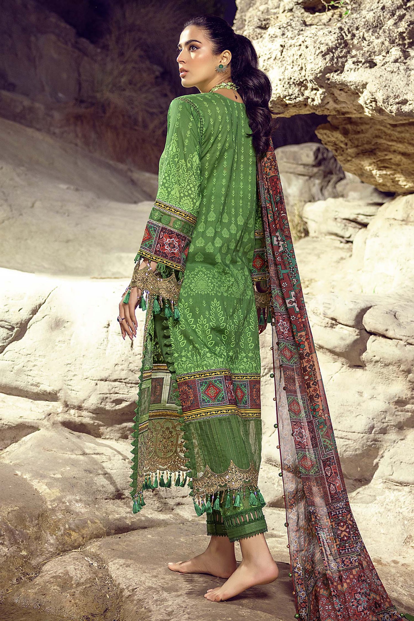 Pale Olive - Exclusive Unstitch Lawn