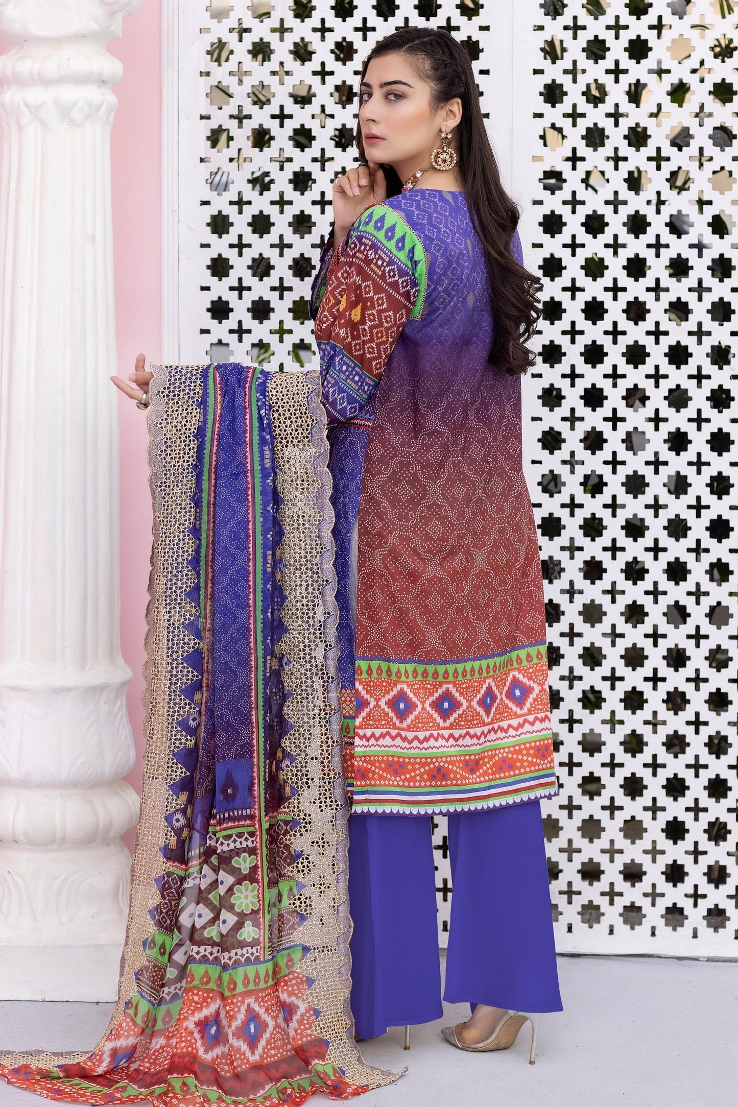 Butterfly Bush - Digital Printed & Embroidered Lawn