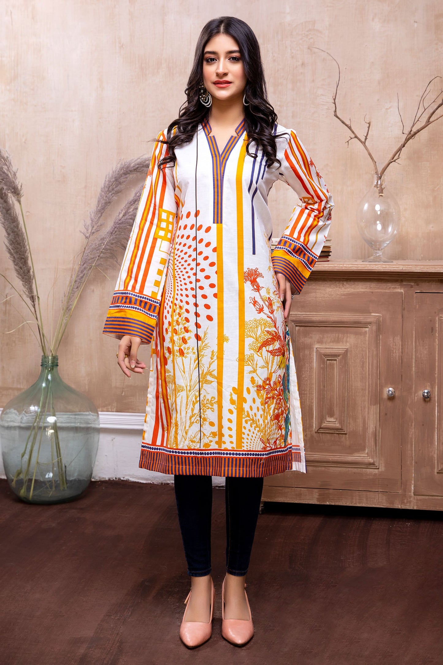 Gorse - Printed Cambric Stitched Kurti