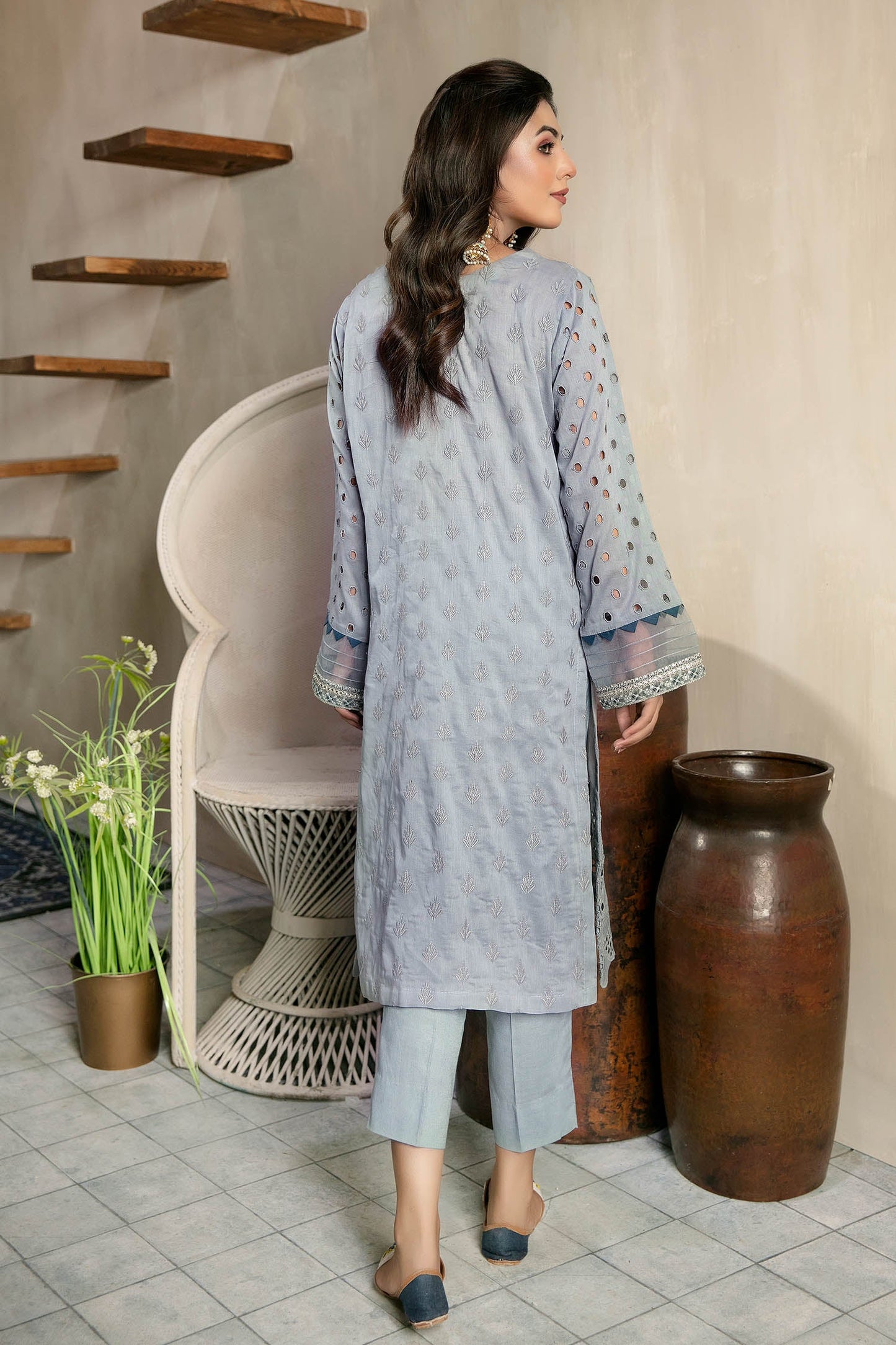 Rout - Schiffli Embroidered Lawn Stitch Kurti