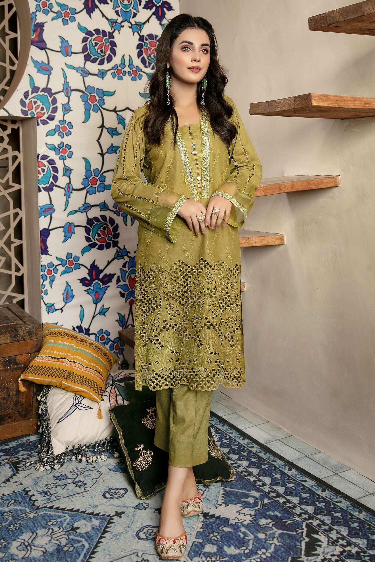 Ferly - Schiffli Embroidered Lawn Stitch Kurti