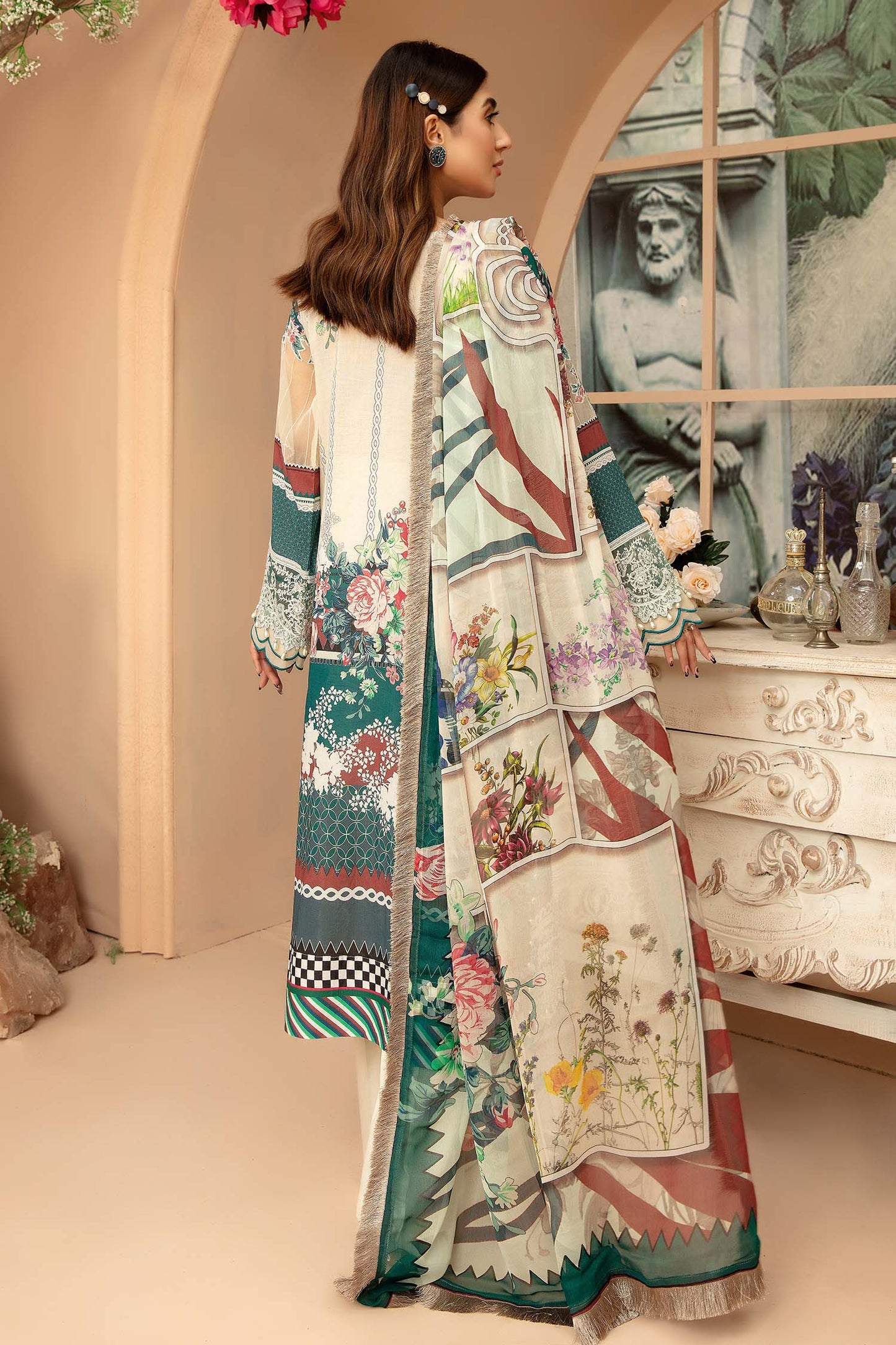 Morning Glory - Digital Printed & Embroidered 3PC