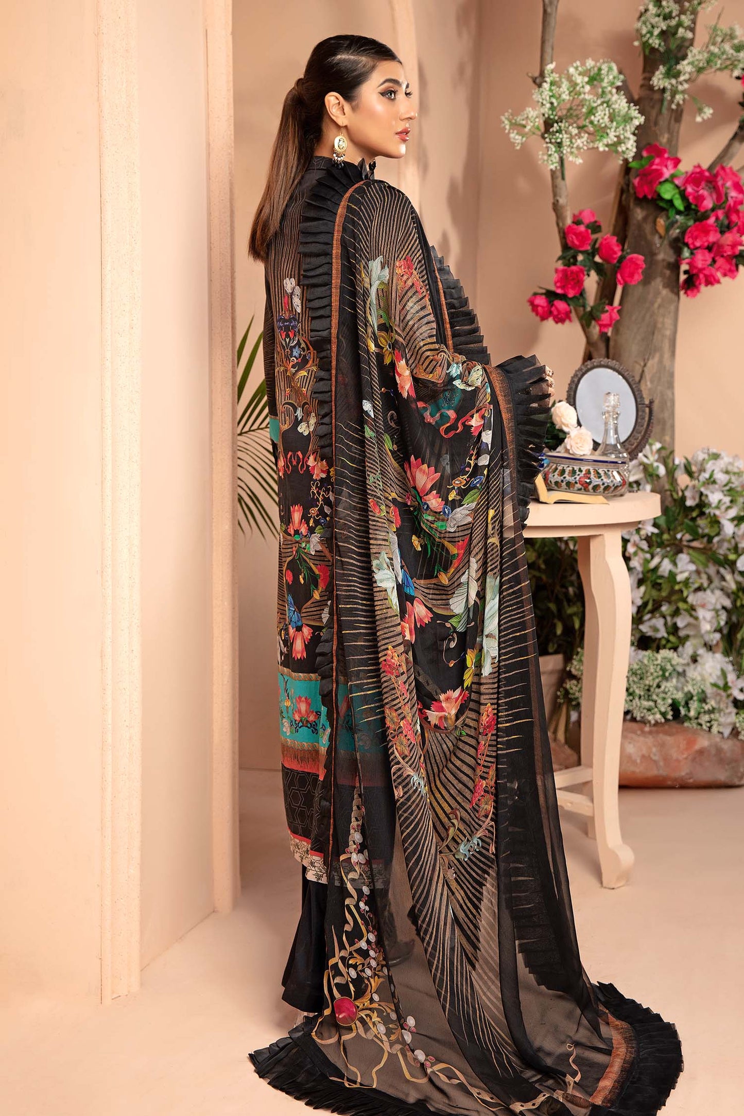 Midnight Ink - Digital Printed & Embroidered 3PC