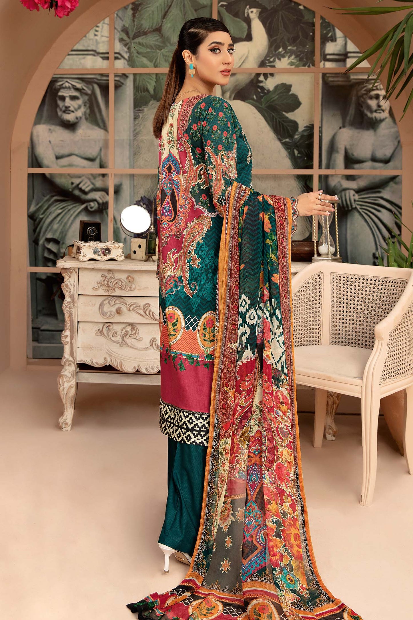 Cherished Moments - Digital Printed & Embroidered 3PC