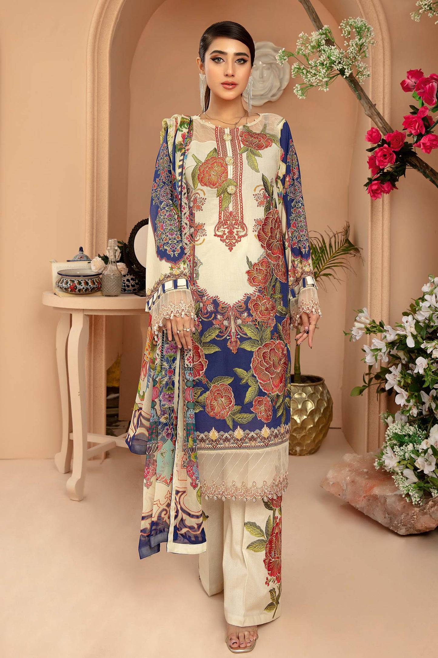 Bounty Buzz - Digital Printed & Embroidered 3PC