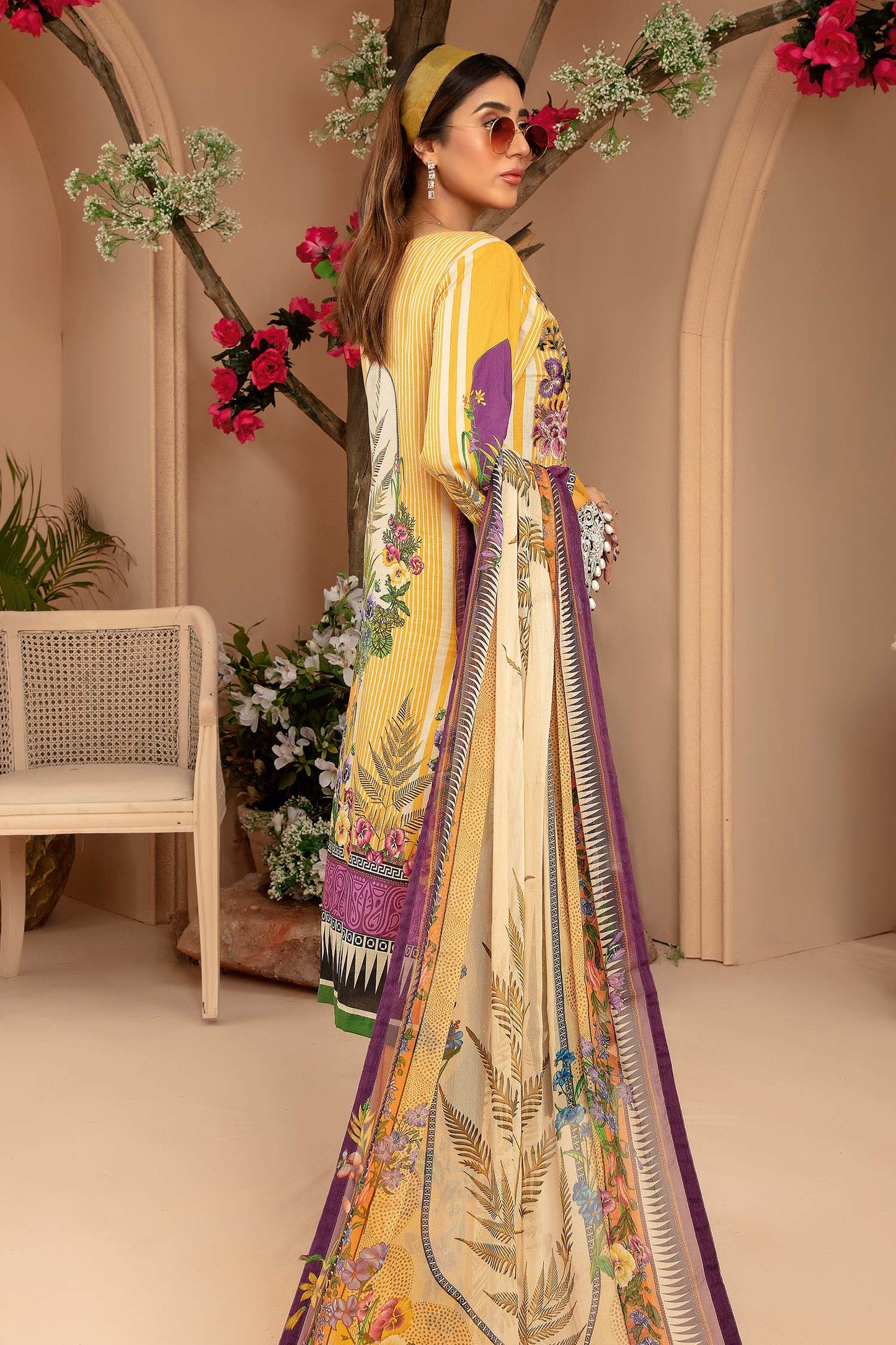 Lime Light - Digital Printed & Embroidered 3PC