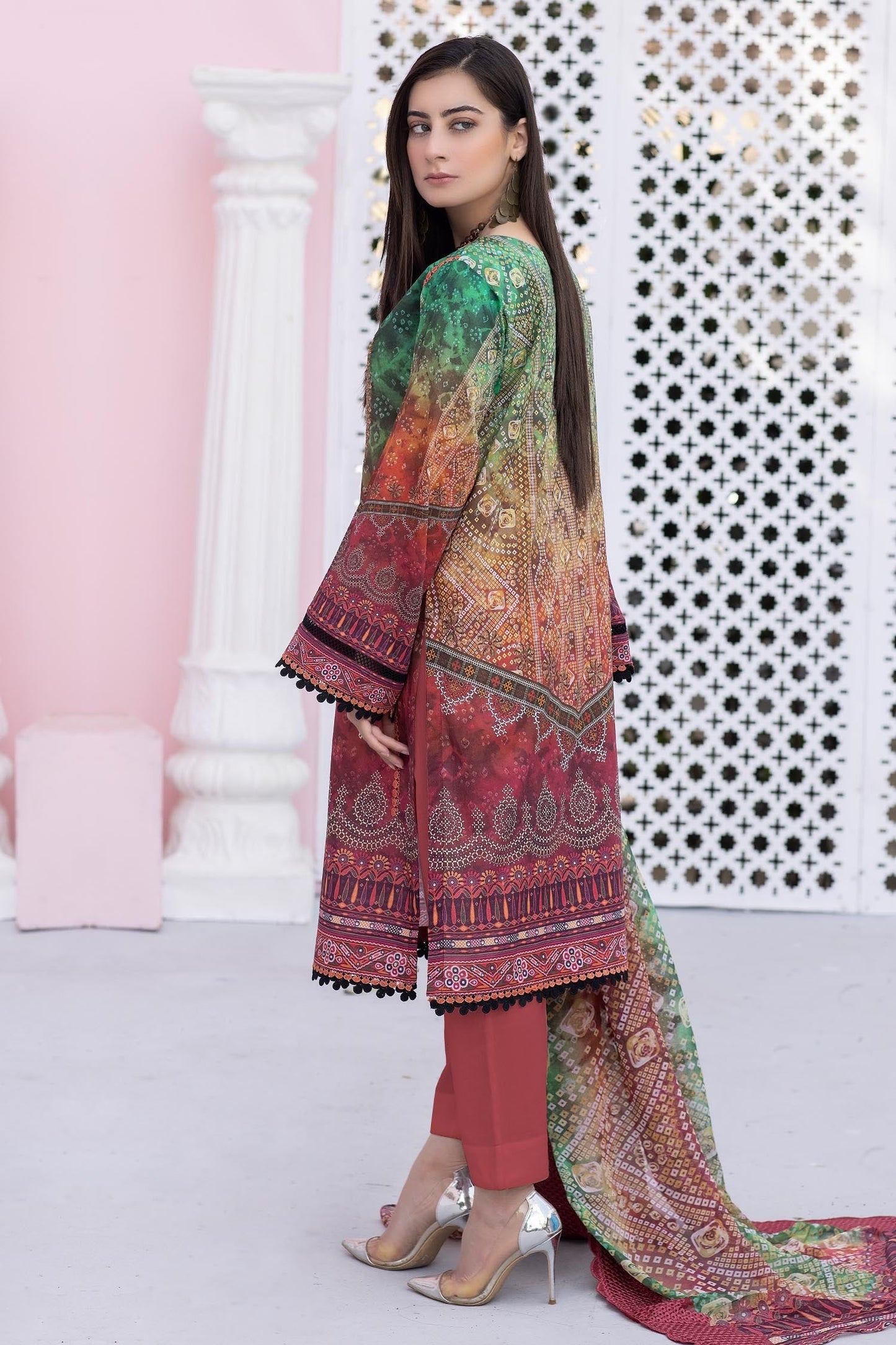 Dorado - Digital Printed & Embroidered Lawn