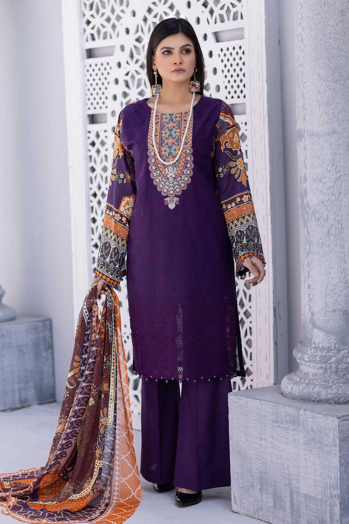Maverick - Embroidered Chikankari & Printed Lawn