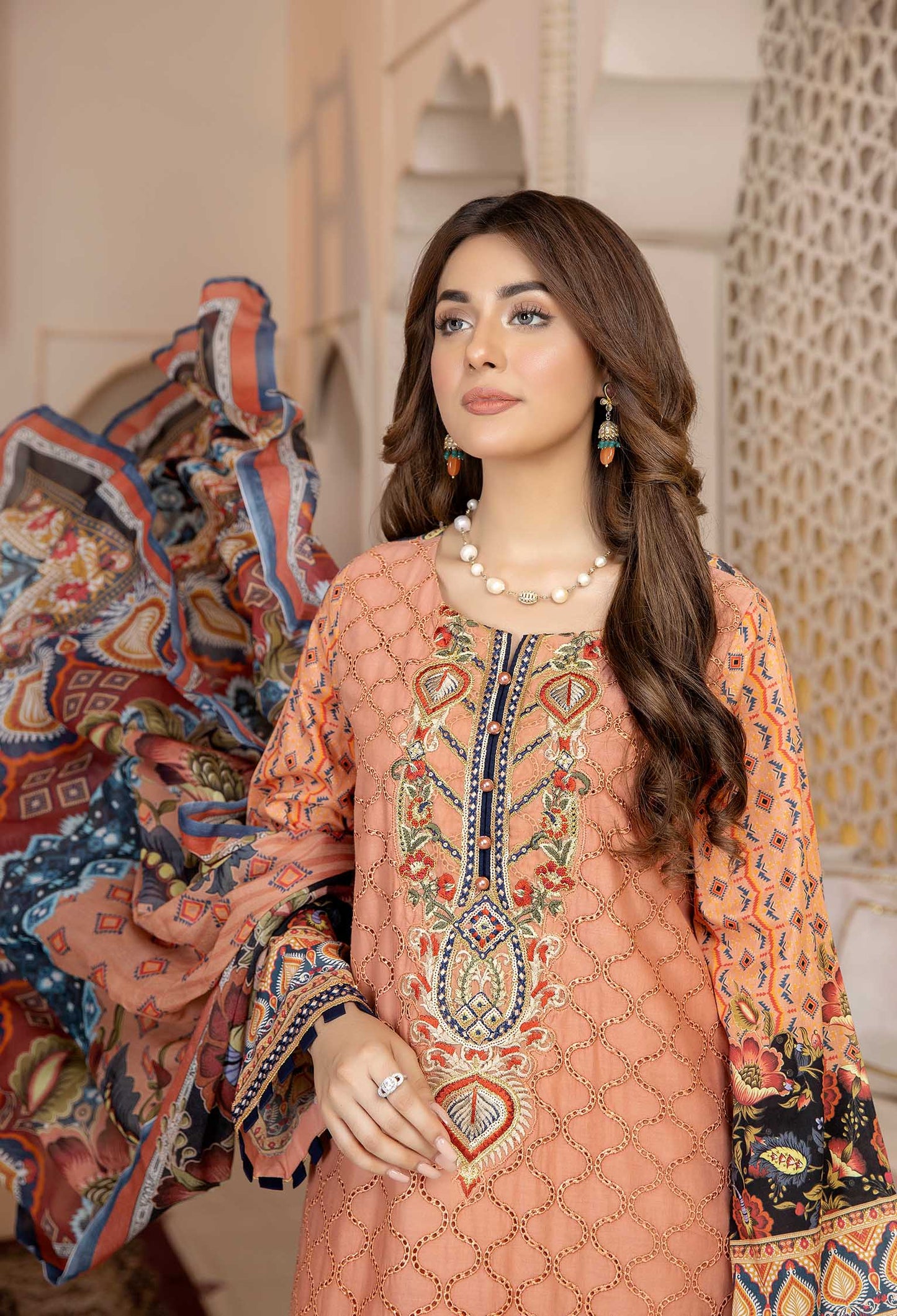 Sangria Savor - Chikankari Embroidered Lawn 3PC