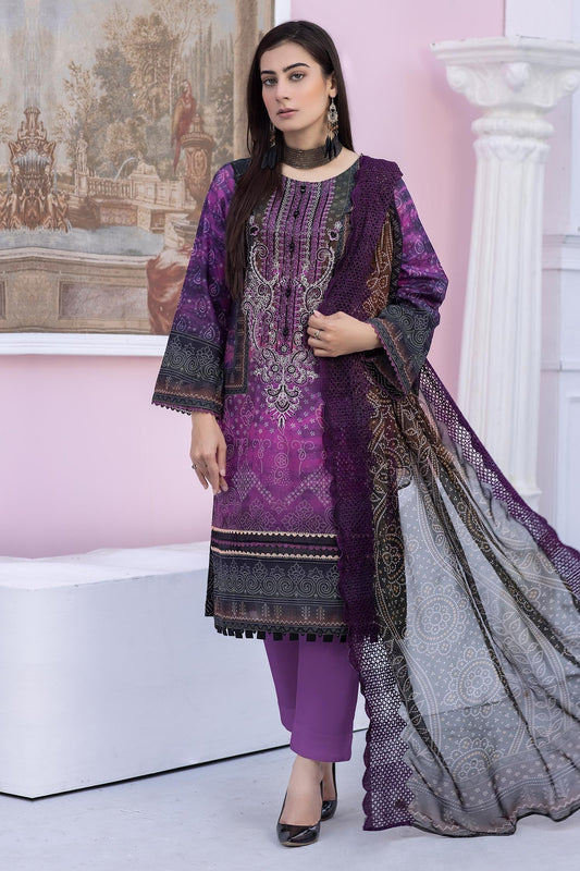 Fandango - Digital Printed & Embroidered Lawn