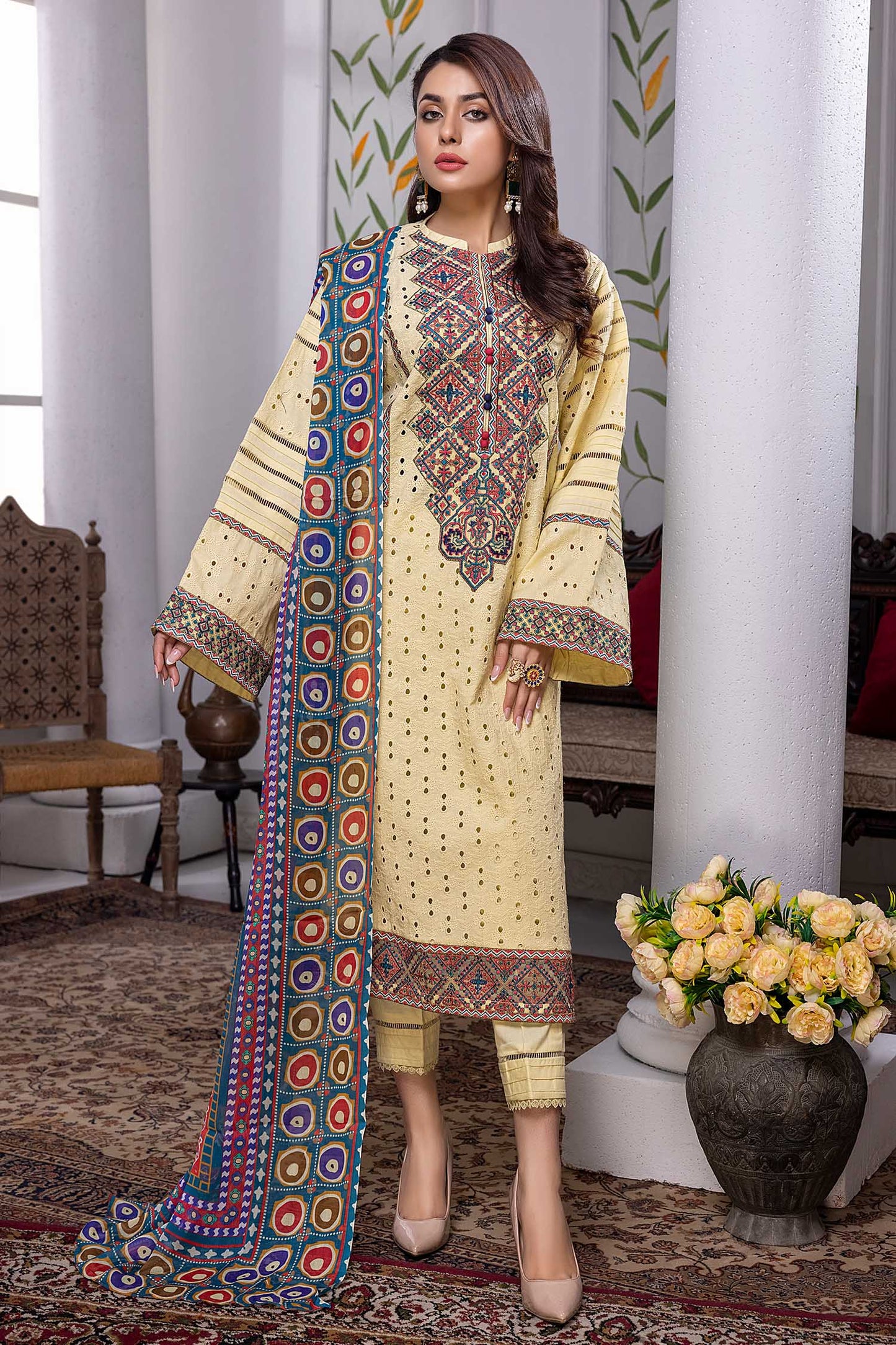 Hampton - Chikankari Embroidered Lawn Stitched 3PC