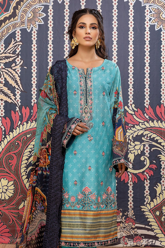Sky Swill - Printed & Embroidered Lawn Pret 3PC
