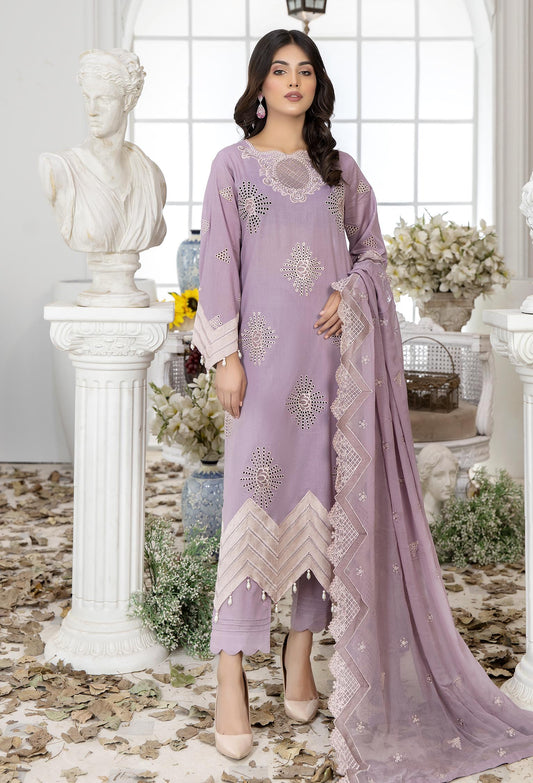 Rose Quartz - Embroidered Unstitched Lawn