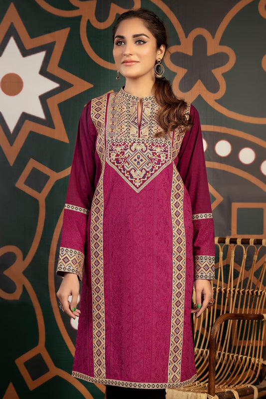 Brandy Rose - Exclusive Embroidered Lawn Stitch Kurti