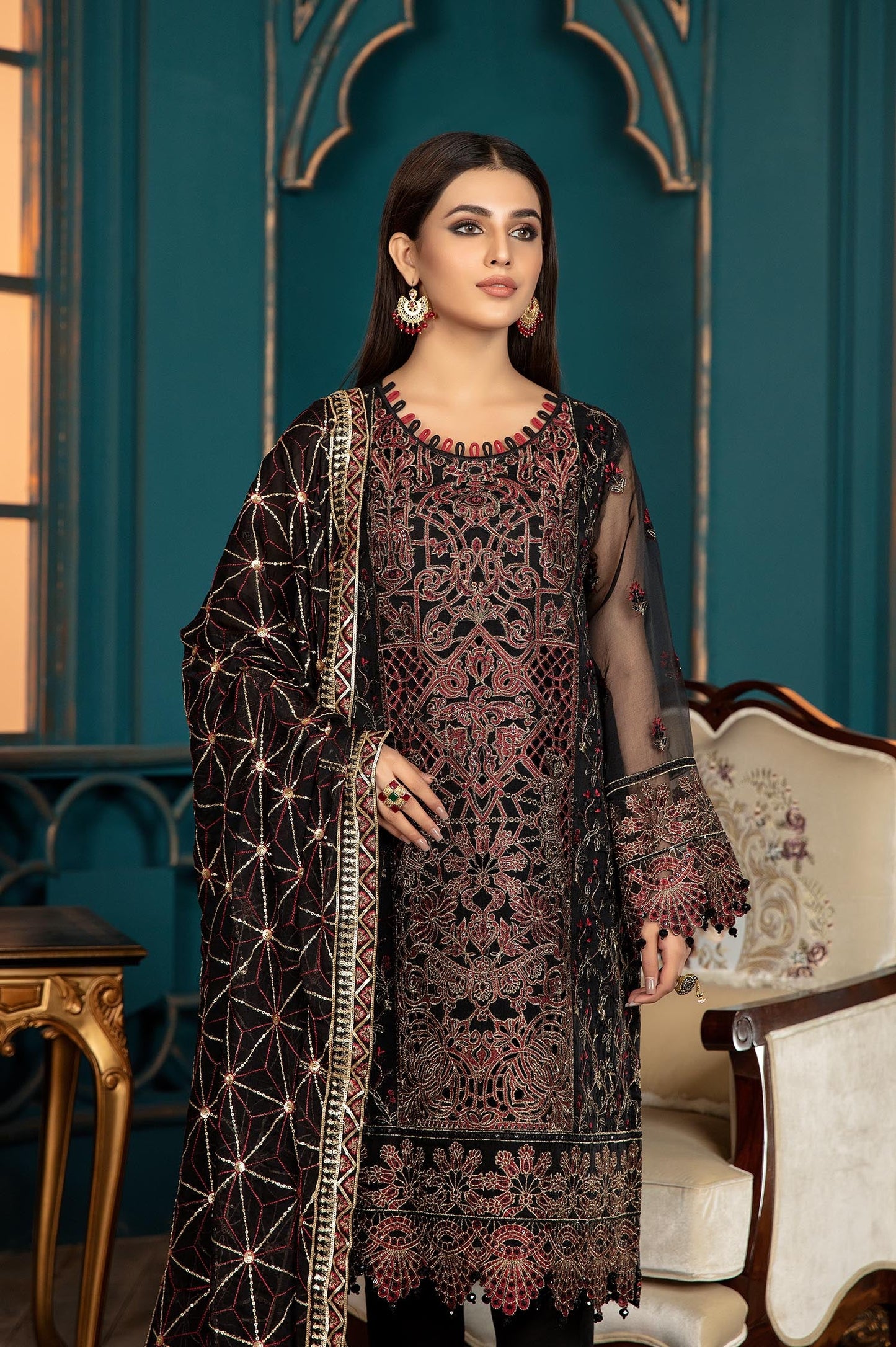 Raven Coal - Luxury Pret 4PC