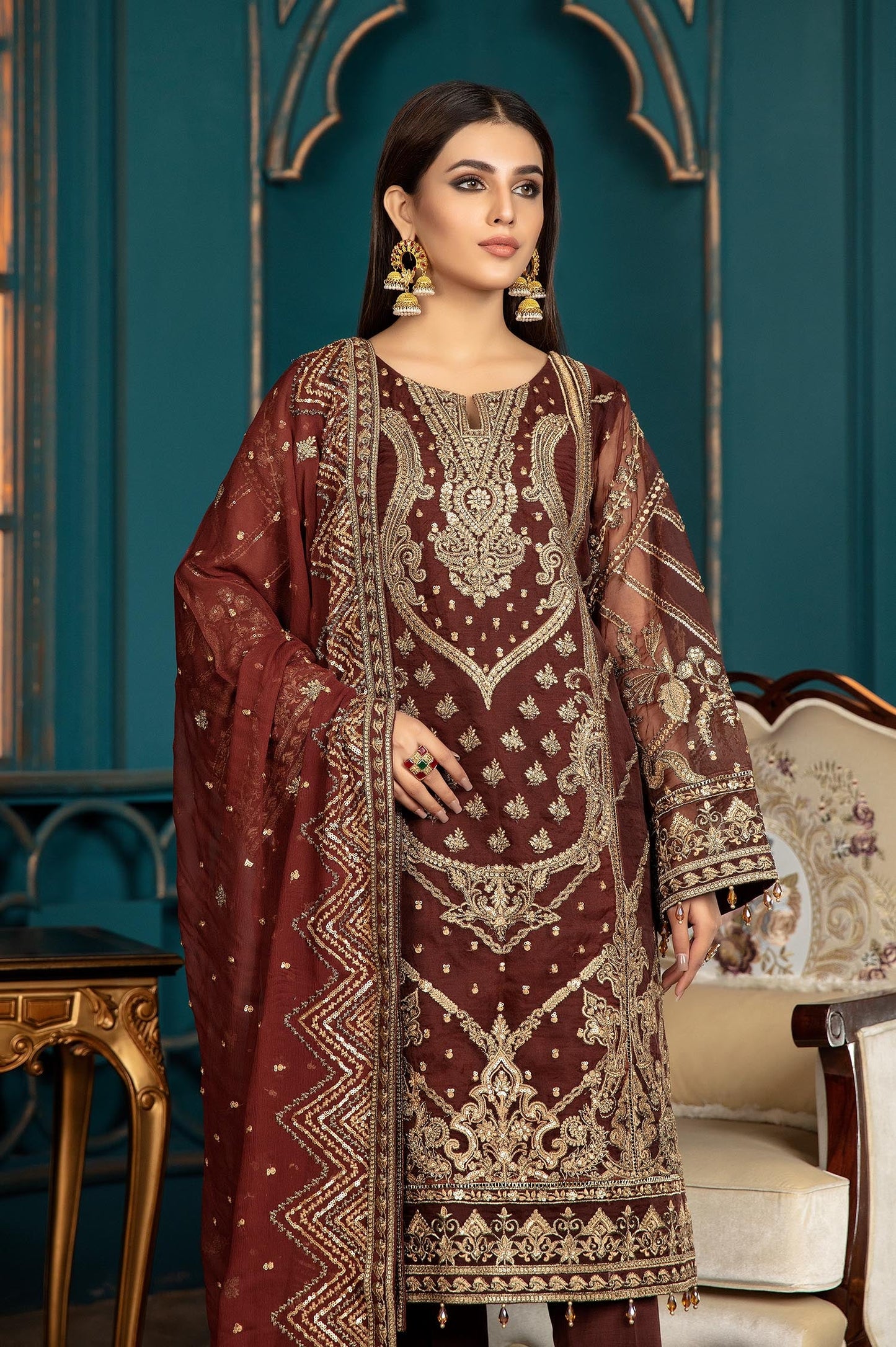 Cinnamon - Luxury Pret 4PC