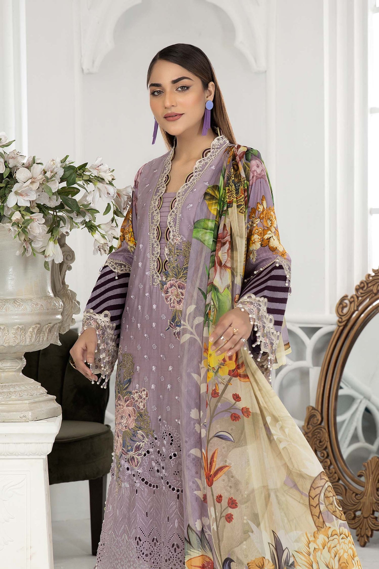 Mountain Mist - Chikankari Lawn 3PC