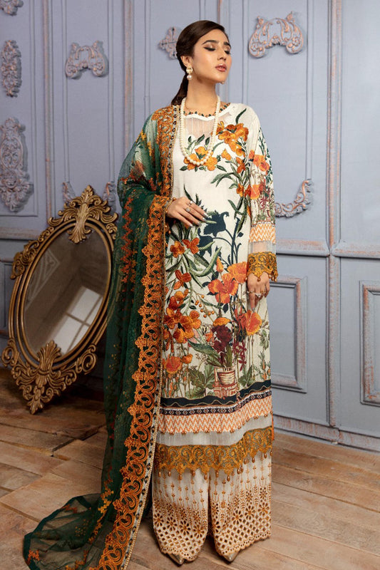 Marchesa - Digital Printed & Schiffli Embroidered Lawn 3PC