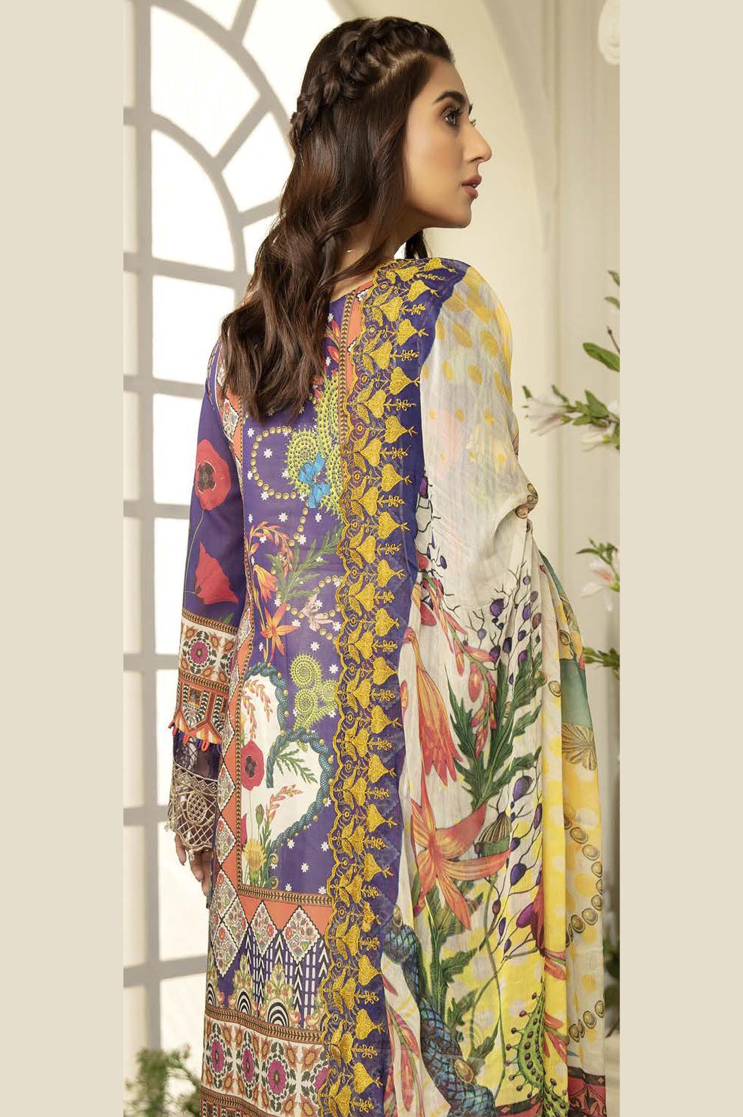 Snotin - Digital Printed & Embroidered Swiss Voil 3PC