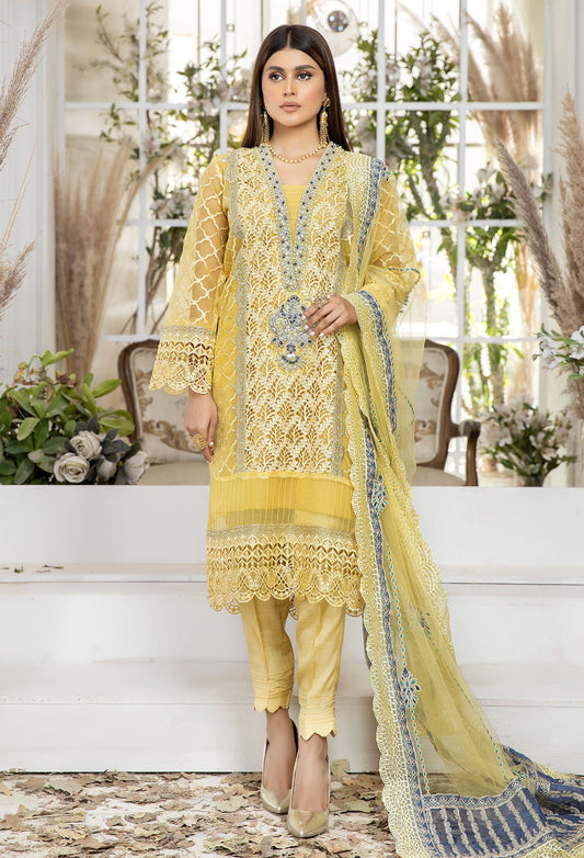 Luxor Gold - Embroidered Organza Pret