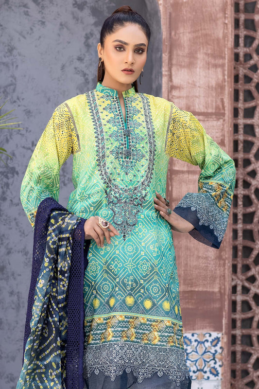 Goldenrod - Digital Printed & Embroidered Lawn