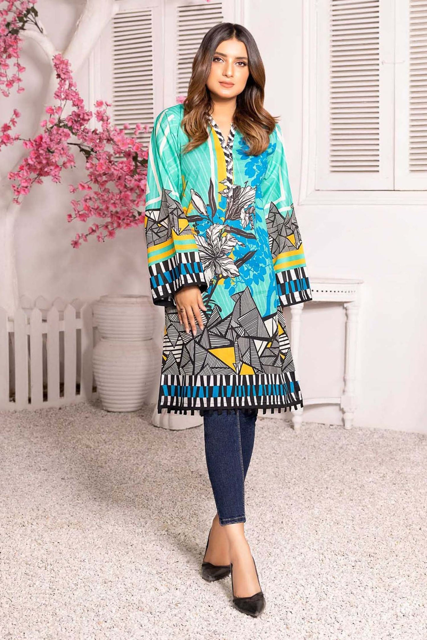 Lipt - Digital Printed Stitched Lawn Kurti