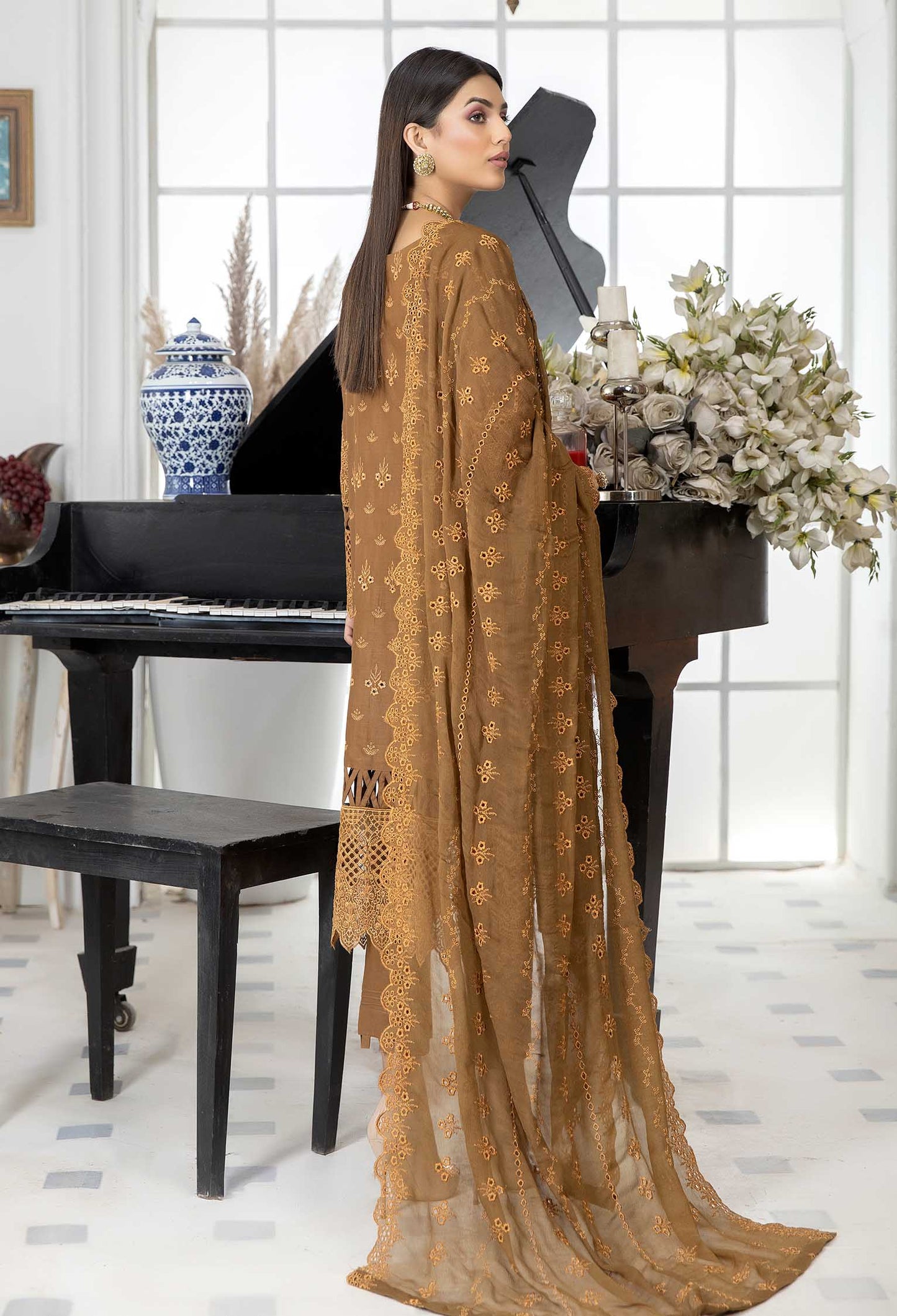 Gold Rust - Exclusive Schiffli Pret