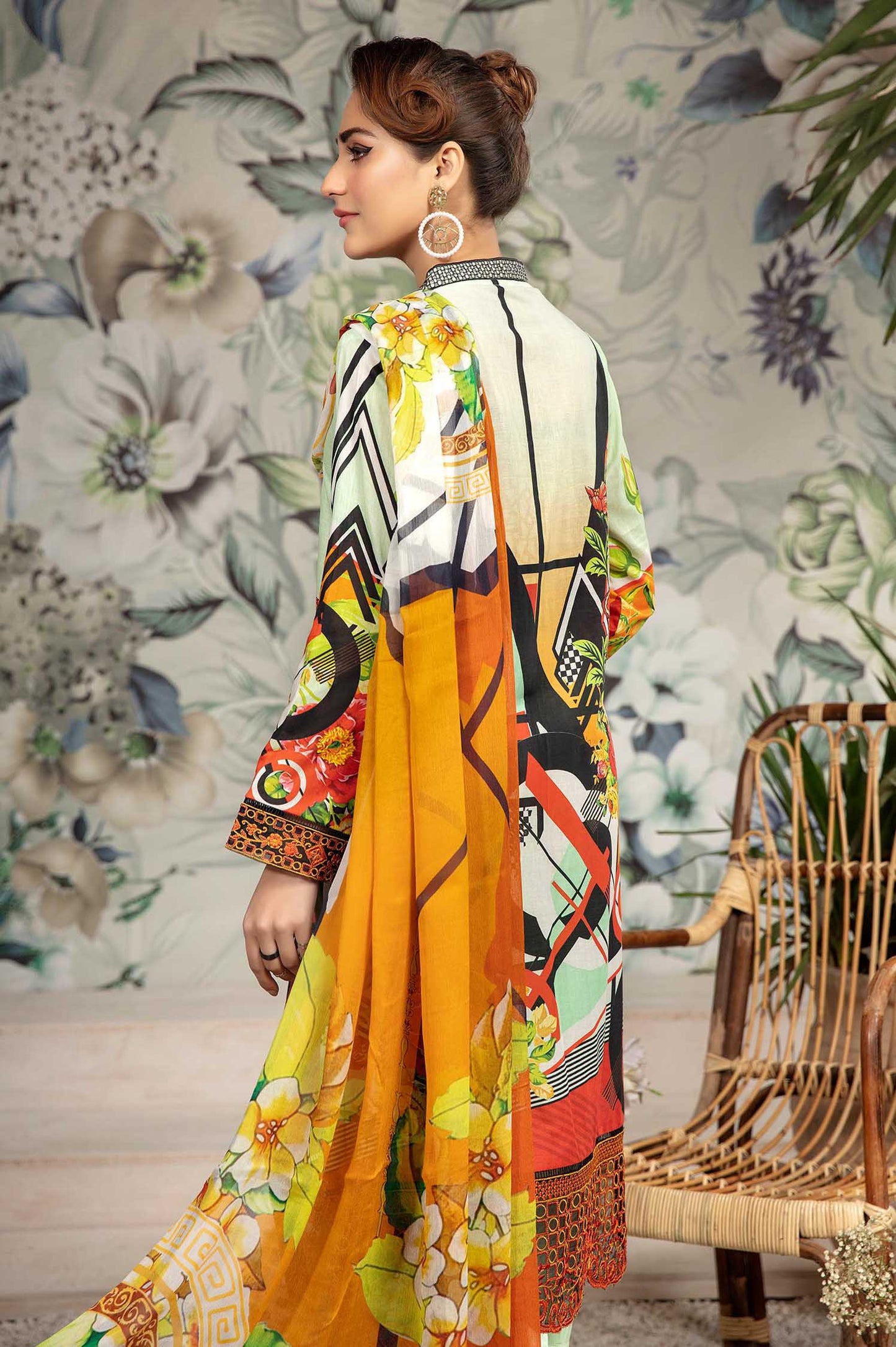 Charm Glance - Printed & Embroidered Lawn 3PC