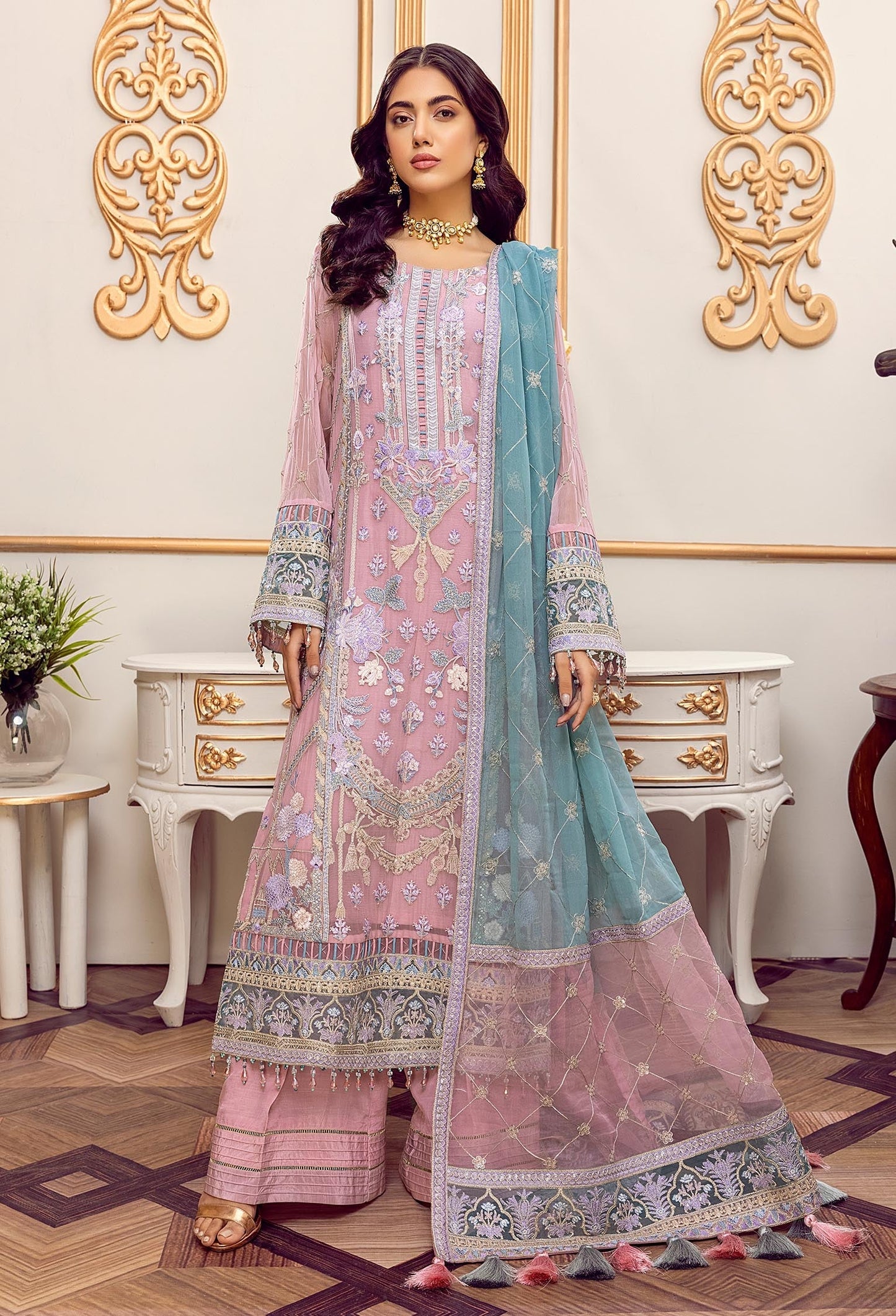 Fuscia Carnation Stitched